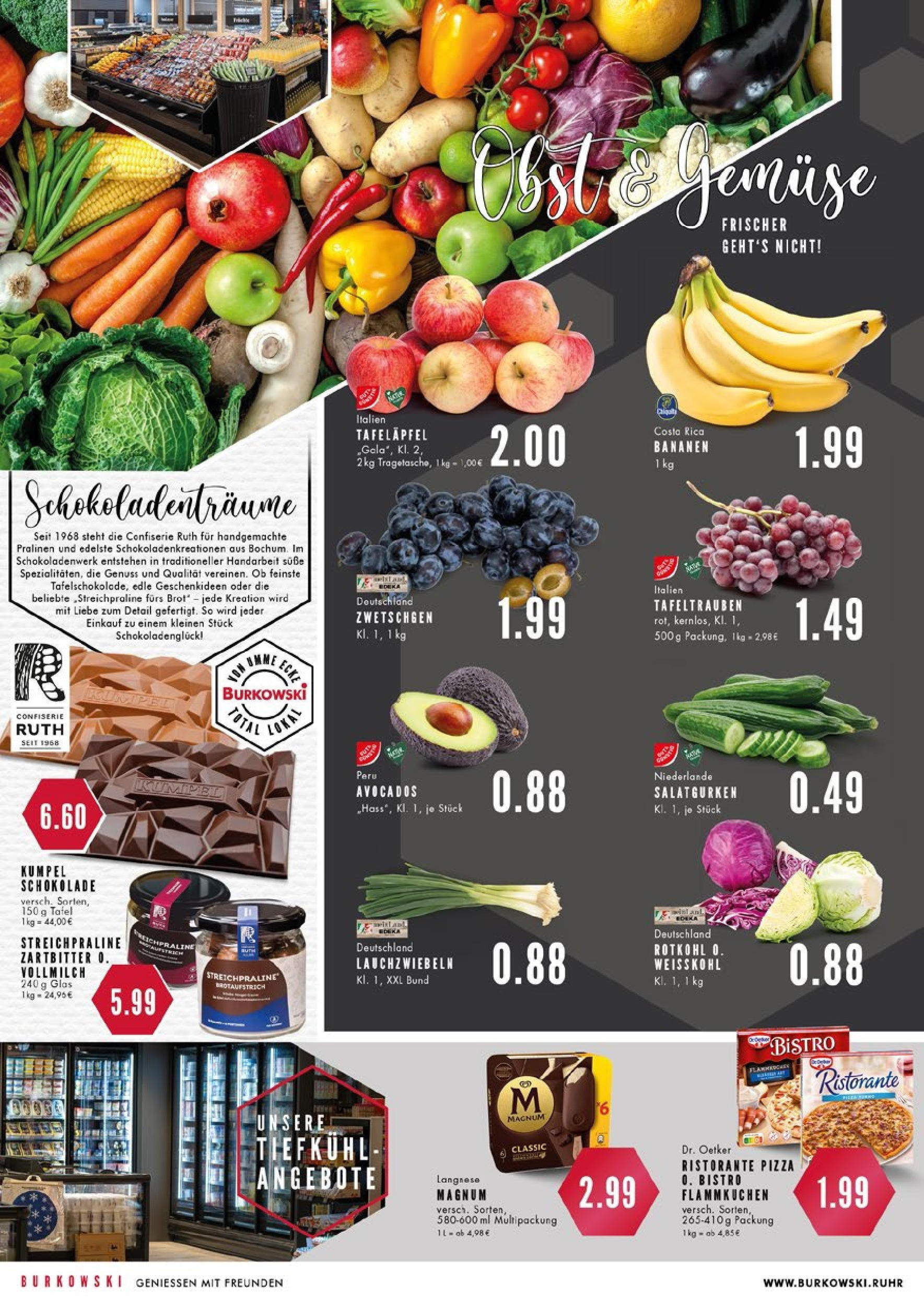 Edeka prospekt Bochum	 (ab 14.09.2025) » Angebote Online | Seite: 6 | Produkte: Langnese, Rotkohl, Schokolade, Bananen