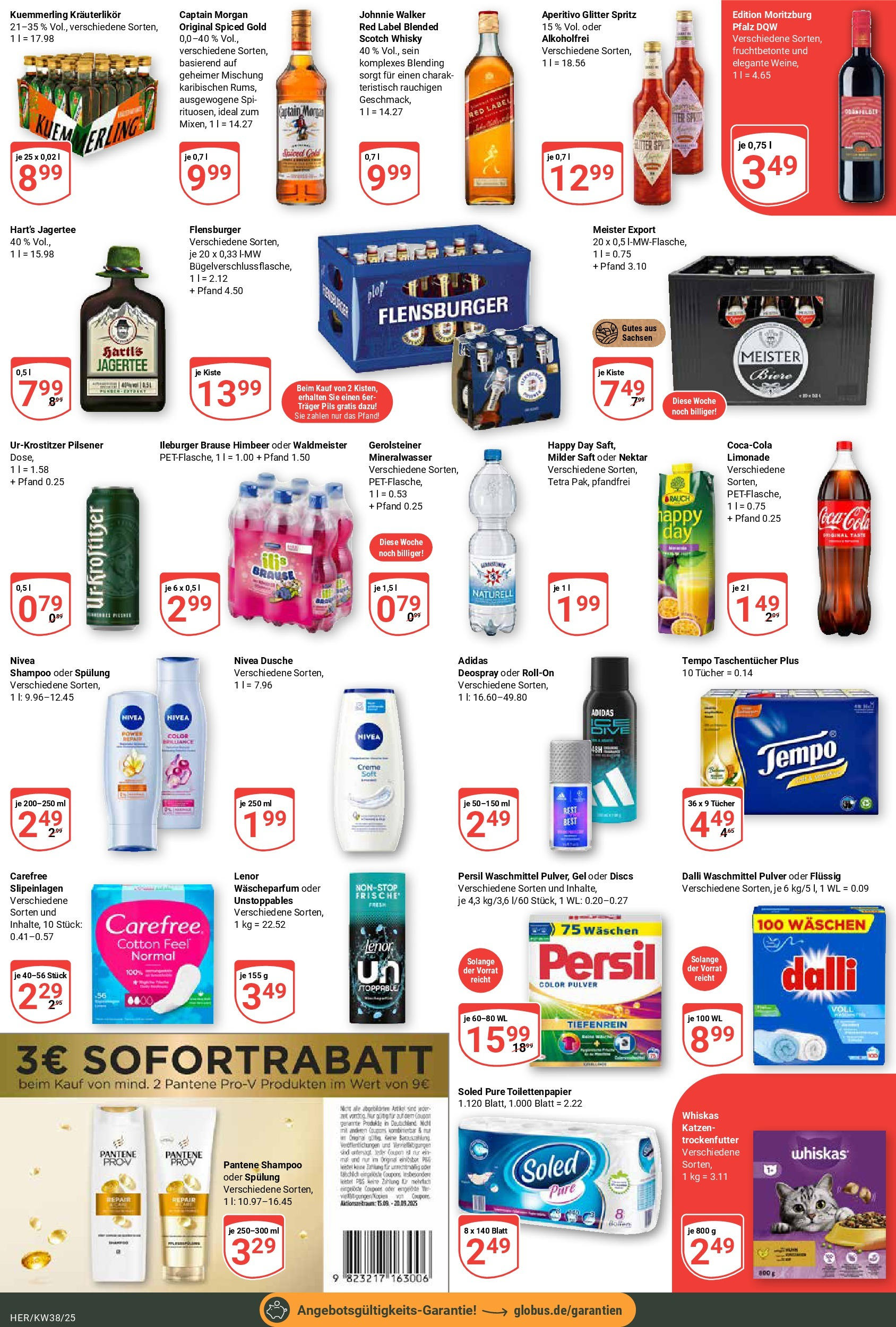 Globus prospekt Hermsdorf	 (ab 14.09.2025) » Angebote online | Seite: 3 | Produkte: Lenor, Dusche, Waschmittel, Deospray
