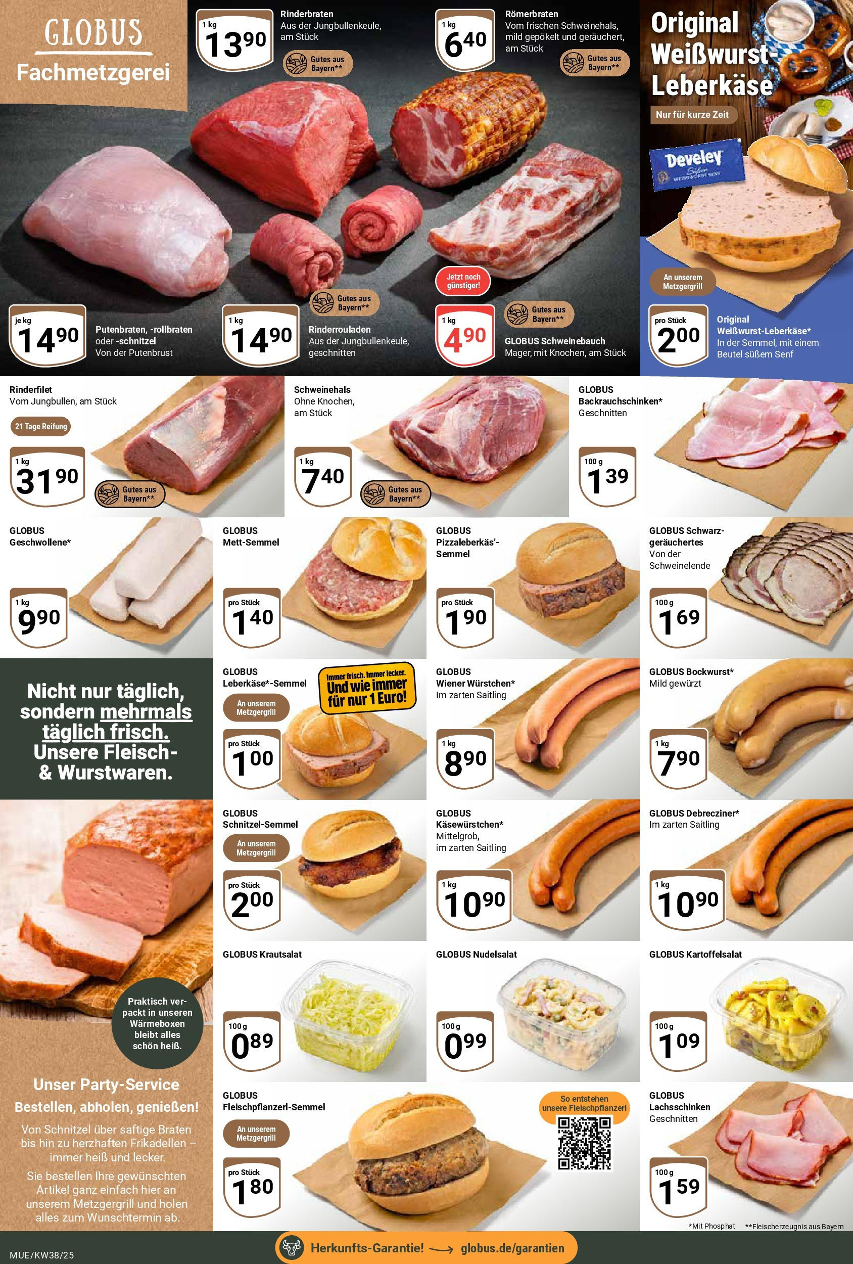 Globus prospekt Mühldorf	 (ab 14.09.2025) » Angebote online | Seite: 6 | Produkte: Rinderrouladen, Rinderbraten, Rinderfilet, Schweinebauch
