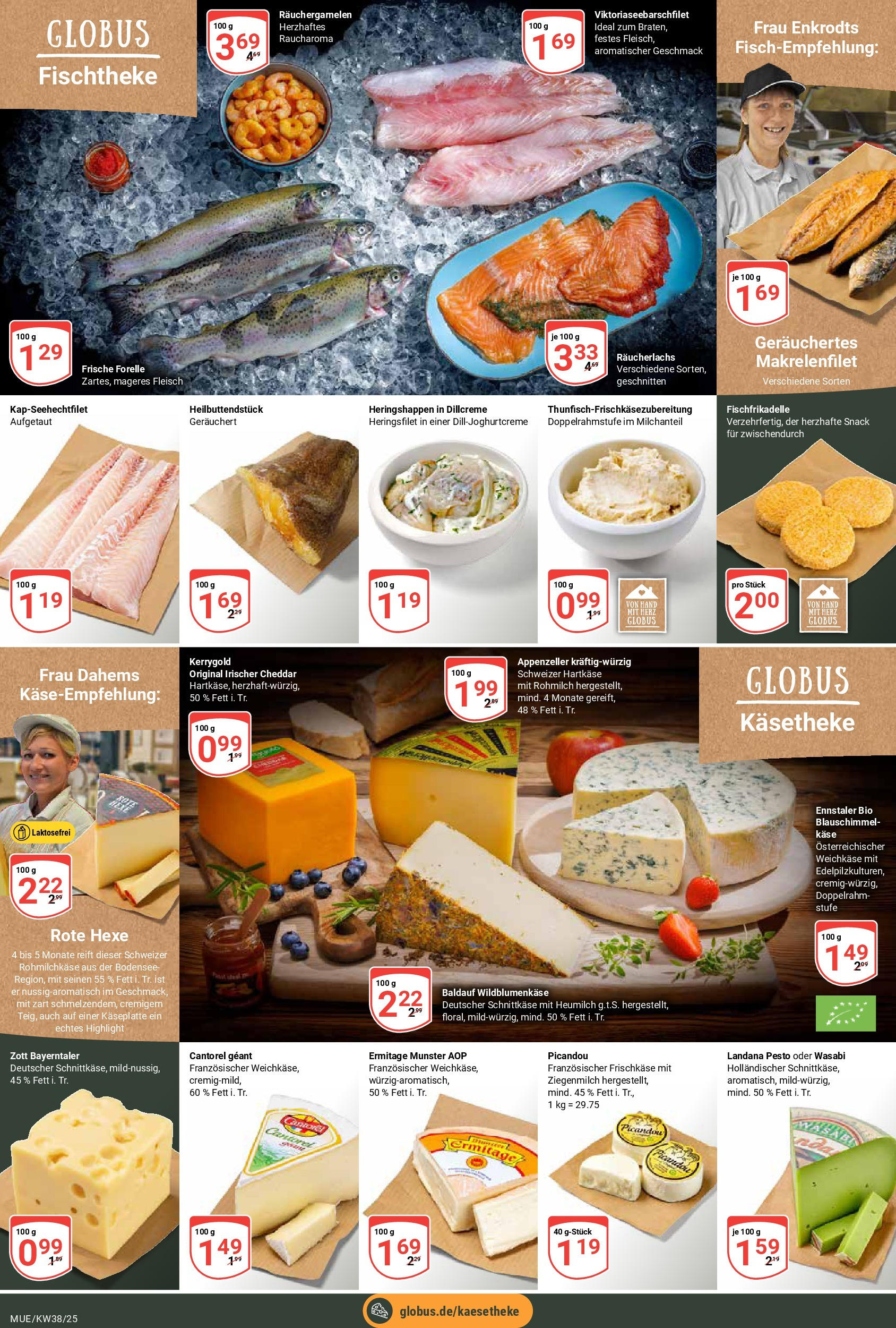 Globus prospekt Mühldorf	 (ab 14.09.2025) » Angebote online | Seite: 7 | Produkte: Käse, Räucherlachs, Fleisch, Frischkase