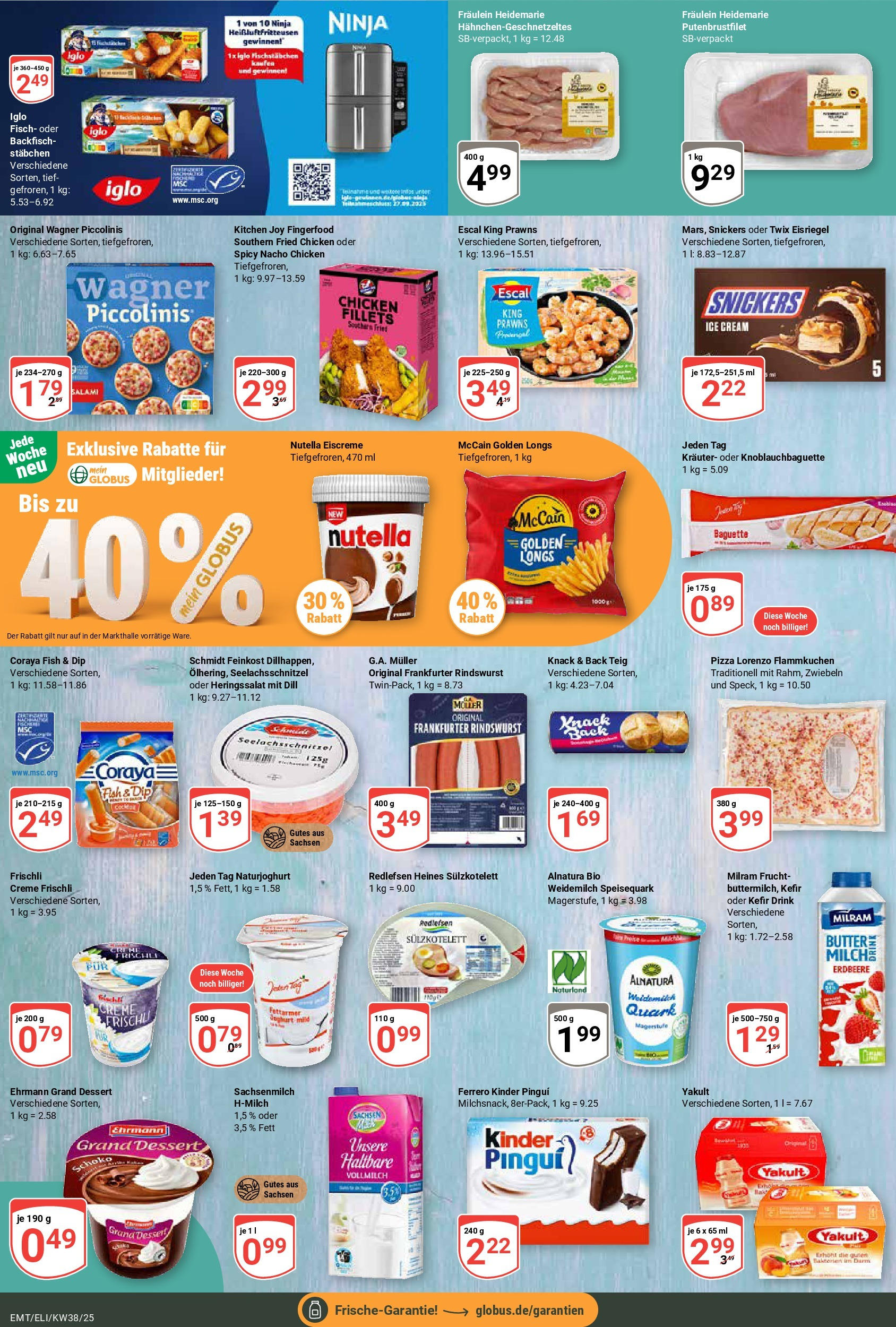 Globus prospekt Mittelhausen (ab 14.09.2025) » Angebote ab Montag | Seite: 9 | Produkte: Kefir, Joghurt, McCain, Nutella Globus prospekt Mittelhausen (ab 14.09.2025) » Angebote online | Seite: 9 | Produkte: Kefir, Joghurt, McCain, Nutella