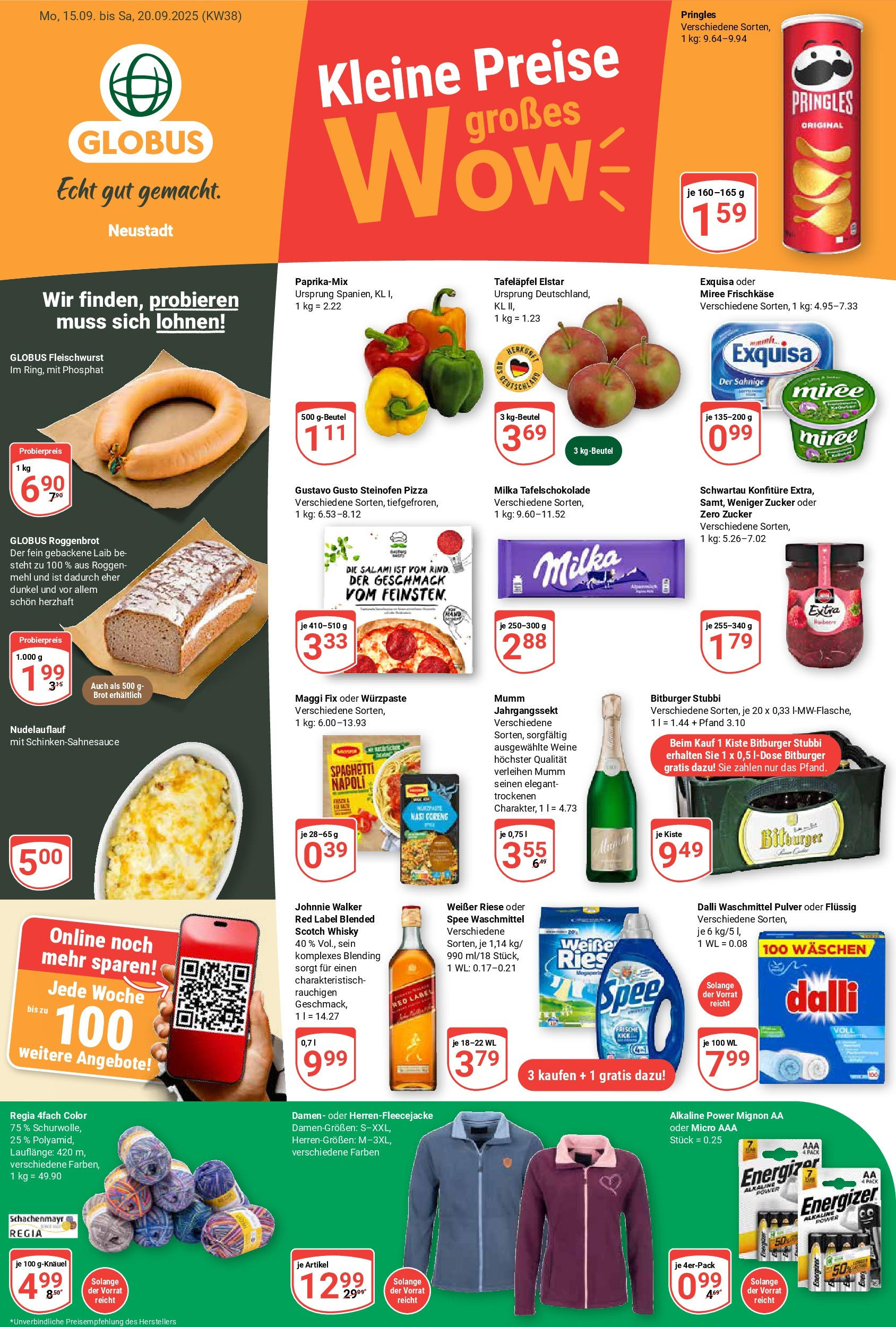 Globus prospekt Neustadt (ab 14.09.2025) » Angebote ab Montag | Seite: 1 | Produkte: Bitburger, Zucker, Brot, Johnnie walker Globus prospekt Neustadt (ab 14.09.2025) » Angebote online | Seite: 1 | Produkte: Bitburger, Zucker, Brot, Johnnie walker