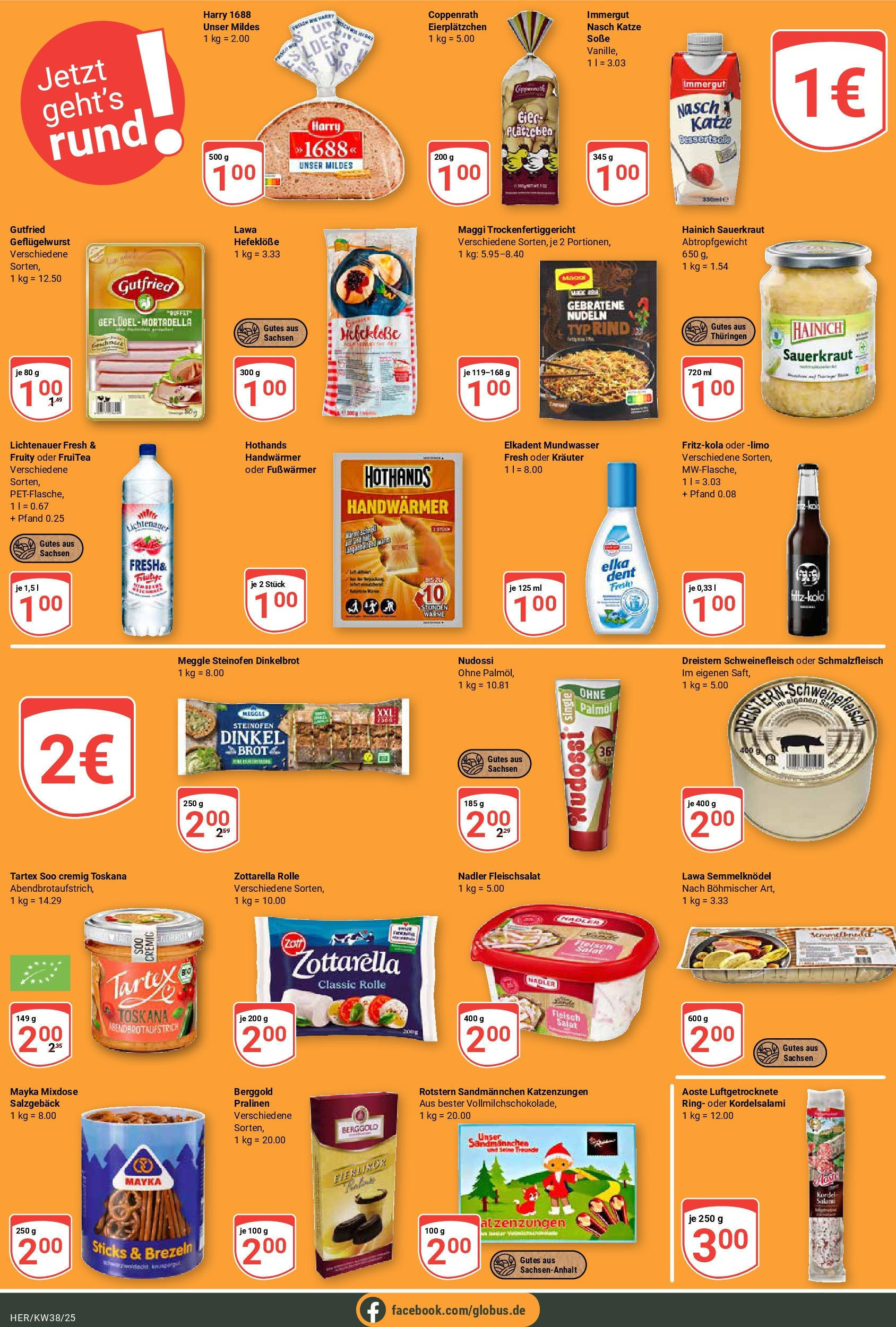 Globus prospekt Hermsdorf	 (ab 14.09.2025) » Angebote online | Seite: 22 | Produkte: Mundwasser, Schweinefleisch, Fleisch, Salat
