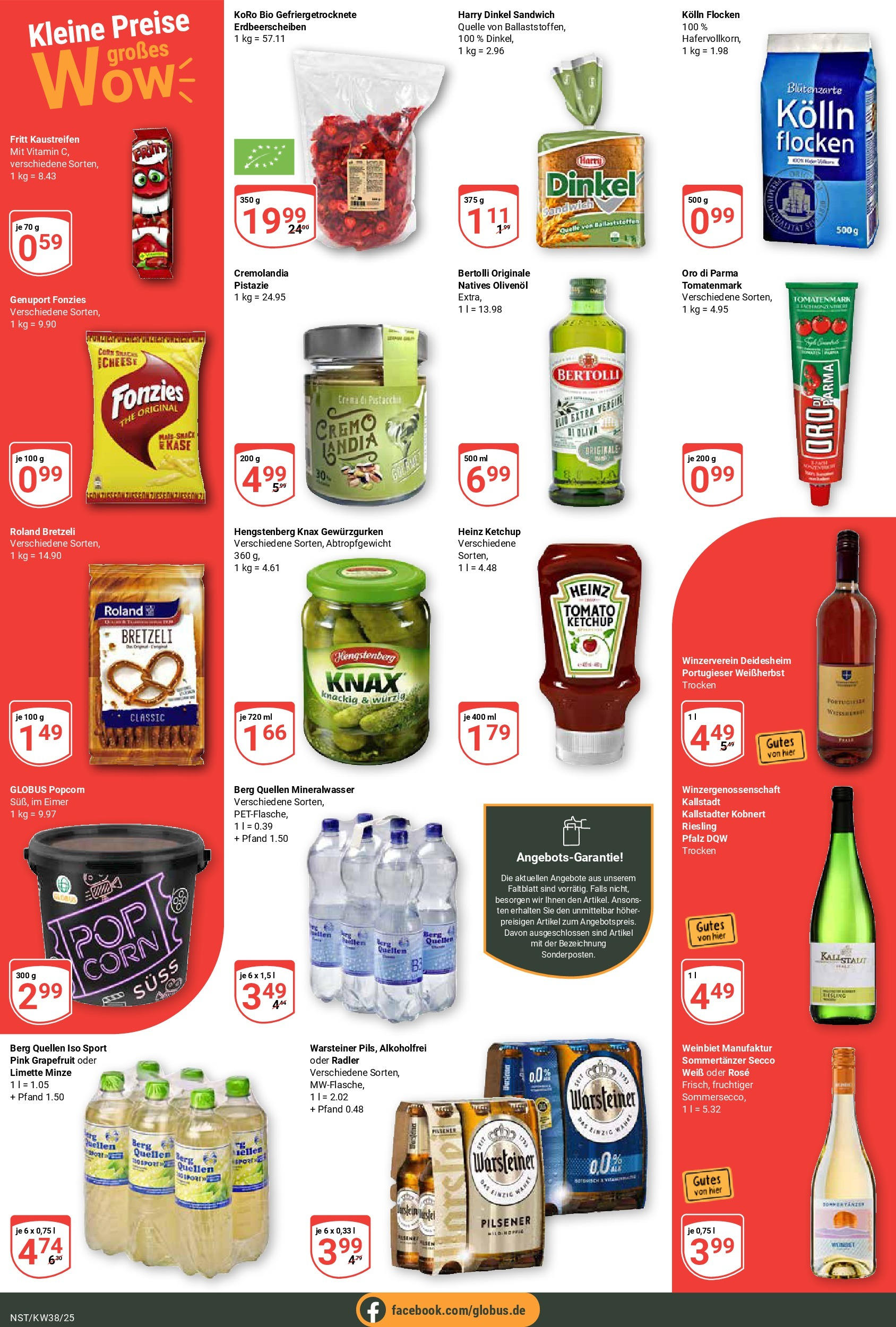 Globus prospekt Neustadt (ab 14.09.2025) » Angebote ab Montag | Seite: 4 | Produkte: Heinz ketchup, Oro di parma, Warsteiner, Limette Globus prospekt Neustadt (ab 14.09.2025) » Angebote online | Seite: 4 | Produkte: Heinz ketchup, Oro di parma, Warsteiner, Limette
