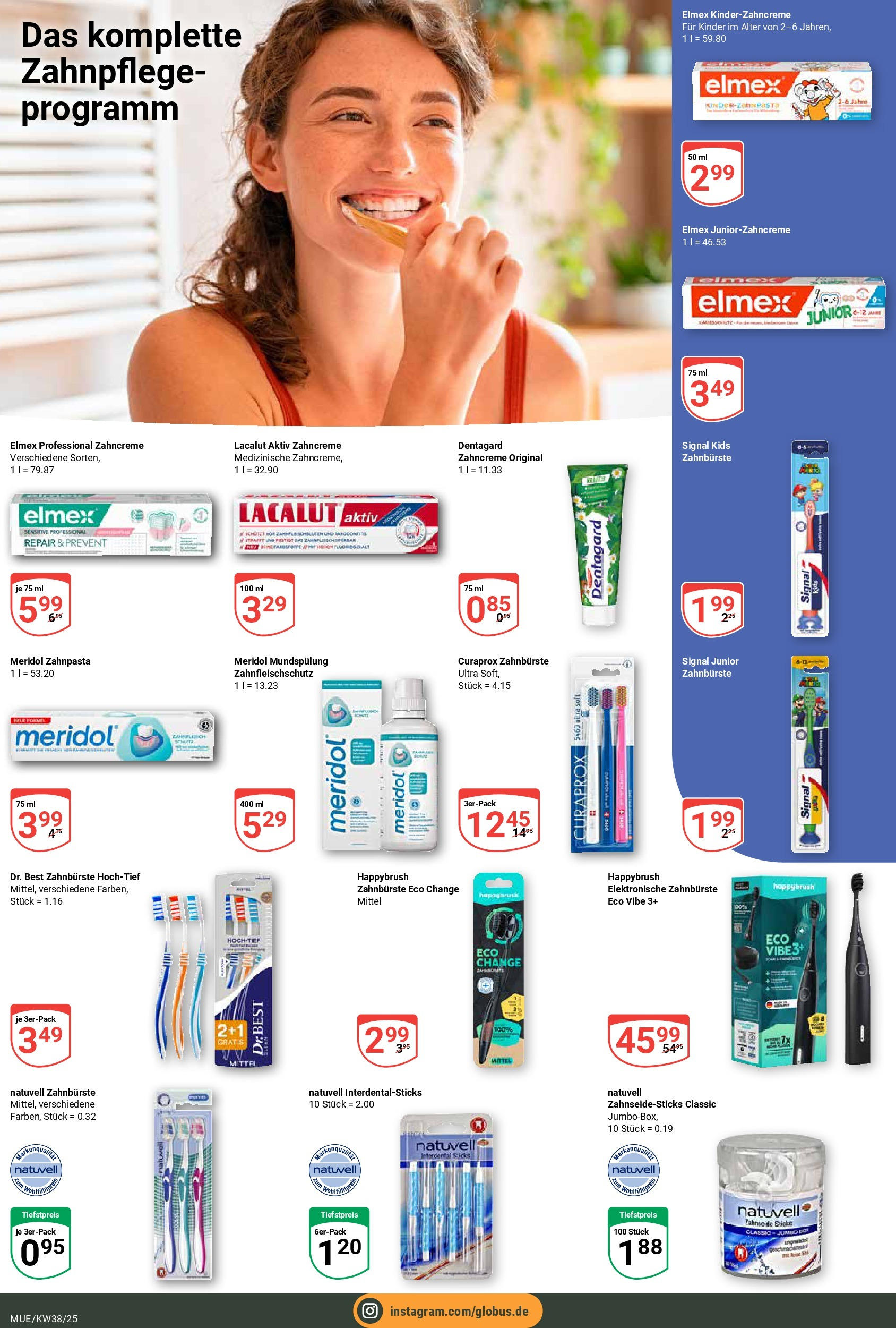 Globus prospekt Mühldorf	 (ab 14.09.2025) » Angebote online | Seite: 18 | Produkte: Zahnpasta, Zahnbürste, Reis
