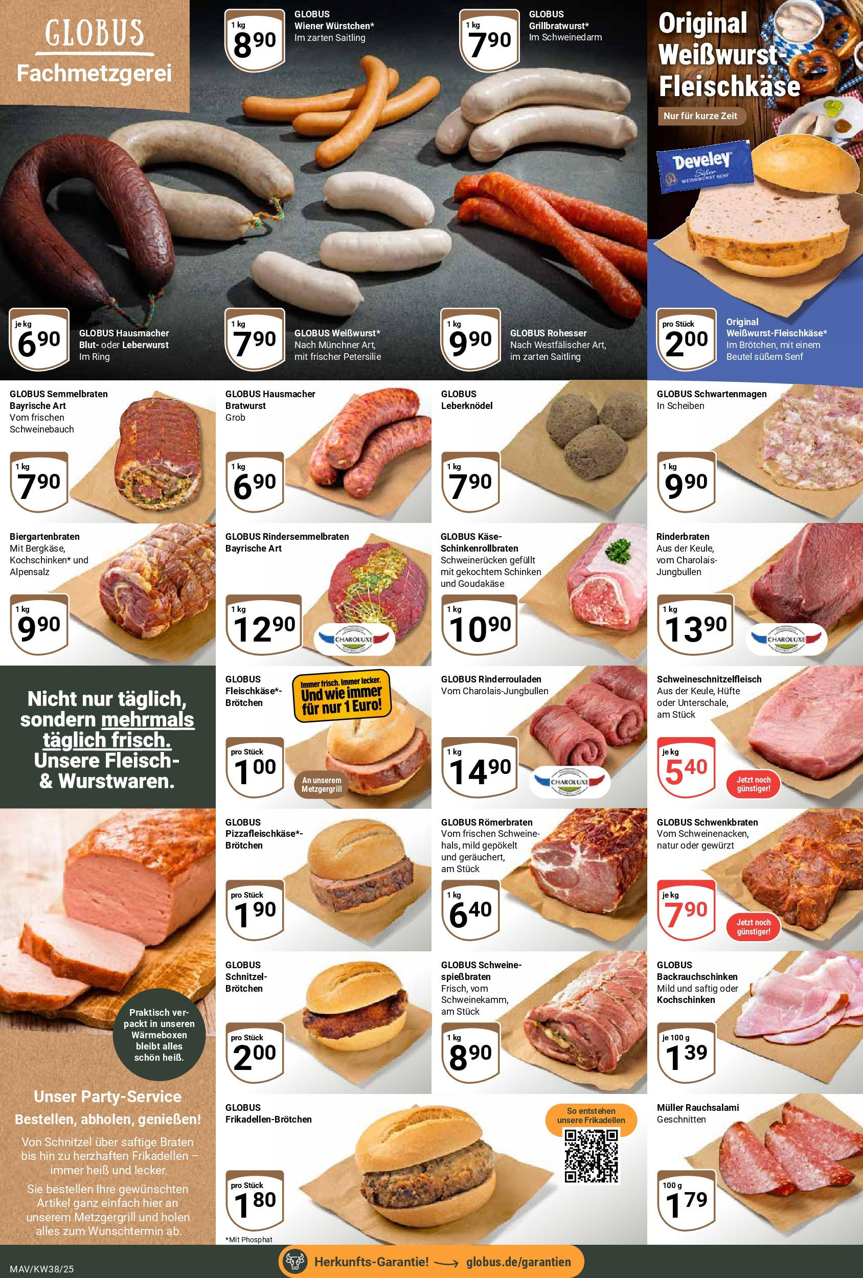 Globus prospekt Mannheim	 (ab 14.09.2025) » Angebote online | Seite: 10 | Produkte: Käse, Schweinebauch, Schnitzel, Schinken