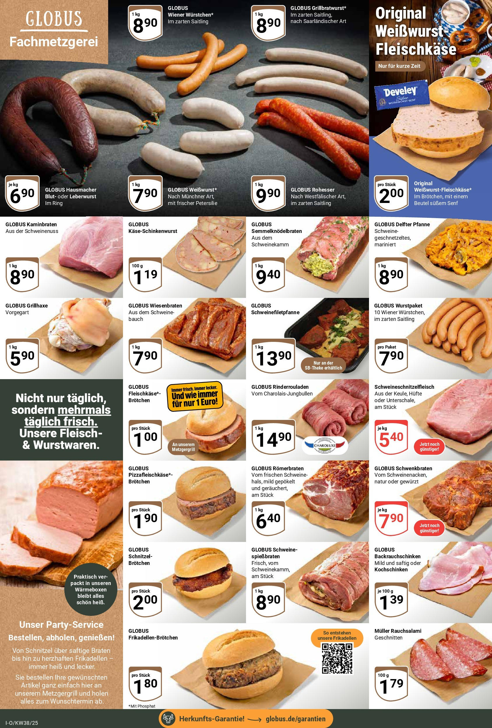 Globus prospekt Idar-Oberstein (ab 14.09.2025) » Angebote ab Montag | Seite: 8 | Produkte: Rinderrouladen, Schnitzel, Petersilie, Fleisch Globus prospekt Idar-Oberstein (ab 14.09.2025) » Angebote online | Seite: 8 | Produkte: Rinderrouladen, Schnitzel, Petersilie, Fleisch