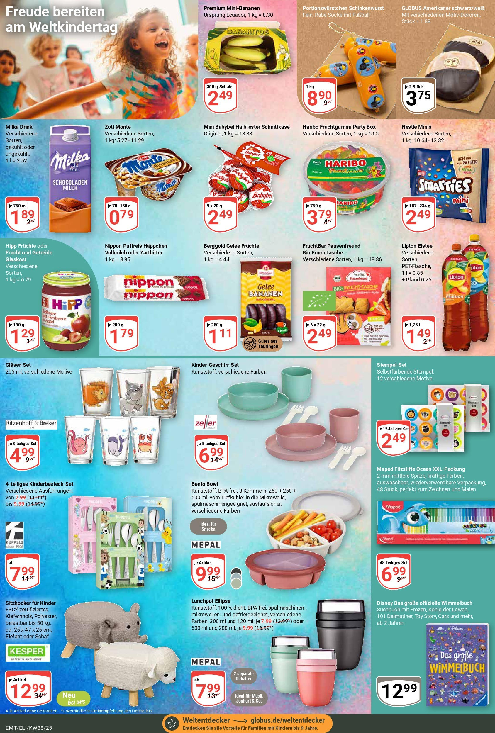 Globus prospekt Mittelhausen (ab 14.09.2025) » Angebote ab Montag | Seite: 21 | Produkte: Milch, Smarties, Bananen, Pfirsich Globus prospekt Mittelhausen (ab 14.09.2025) » Angebote online | Seite: 21 | Produkte: Milch, Smarties, Bananen, Pfirsich