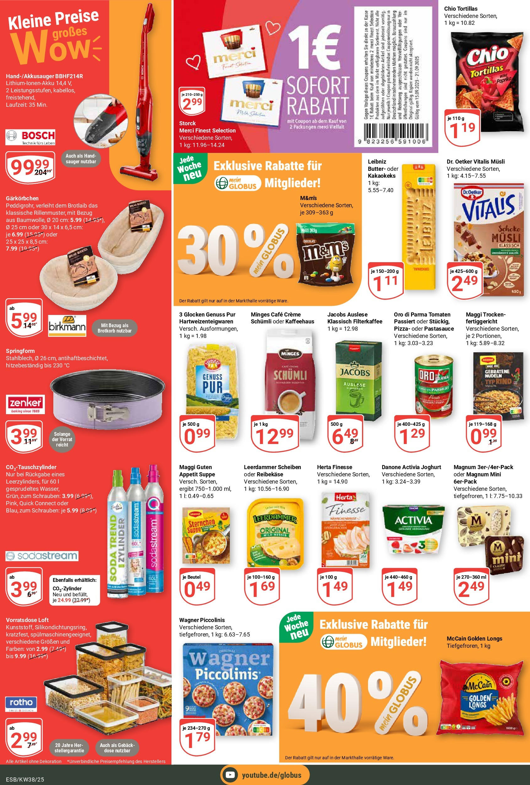 Globus prospekt Eschborn	 (ab 14.09.2025) » Angebote online | Seite: 2 | Produkte: Danone activia, Maggi, Piccolinis, Sodastream