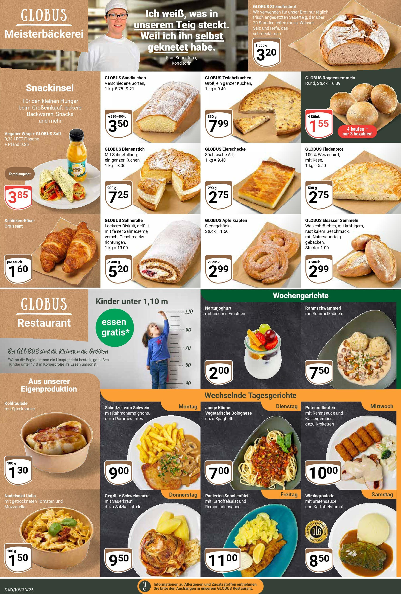 Globus prospekt Schwandorf	 (ab 14.09.2025) » Angebote online | Seite: 7 | Produkte: Küche, Croissant, Brot, Saft