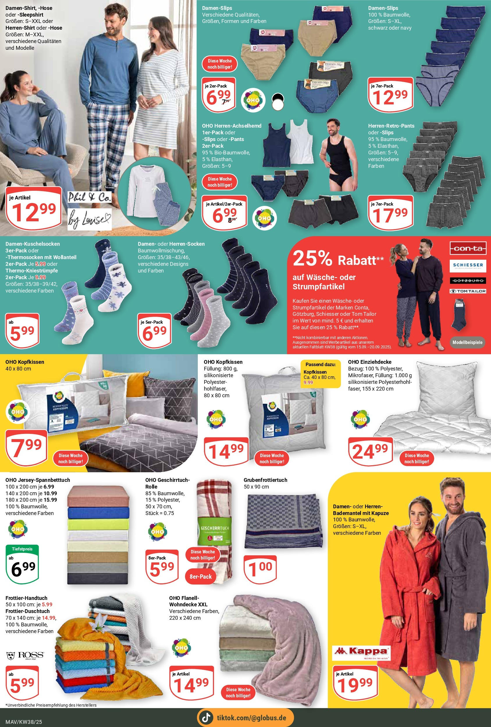 Globus prospekt Mannheim	 (ab 14.09.2025) » Angebote online | Seite: 26 | Produkte: Kopfkissen, Hose, Bademantel