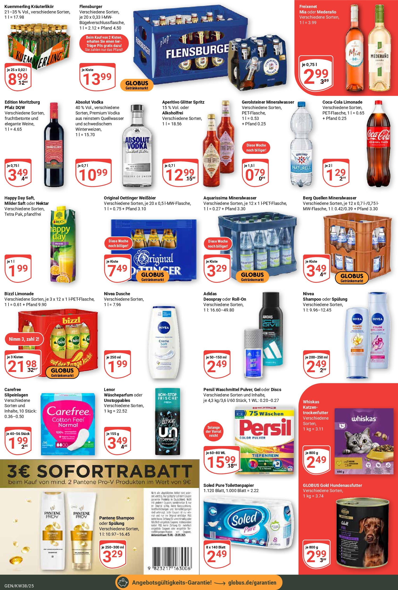 Globus prospekt Gensingen	 (ab 14.09.2025) » Angebote online | Seite: 3 | Produkte: Weißbier, Limonade, Shampoo, Flensburger