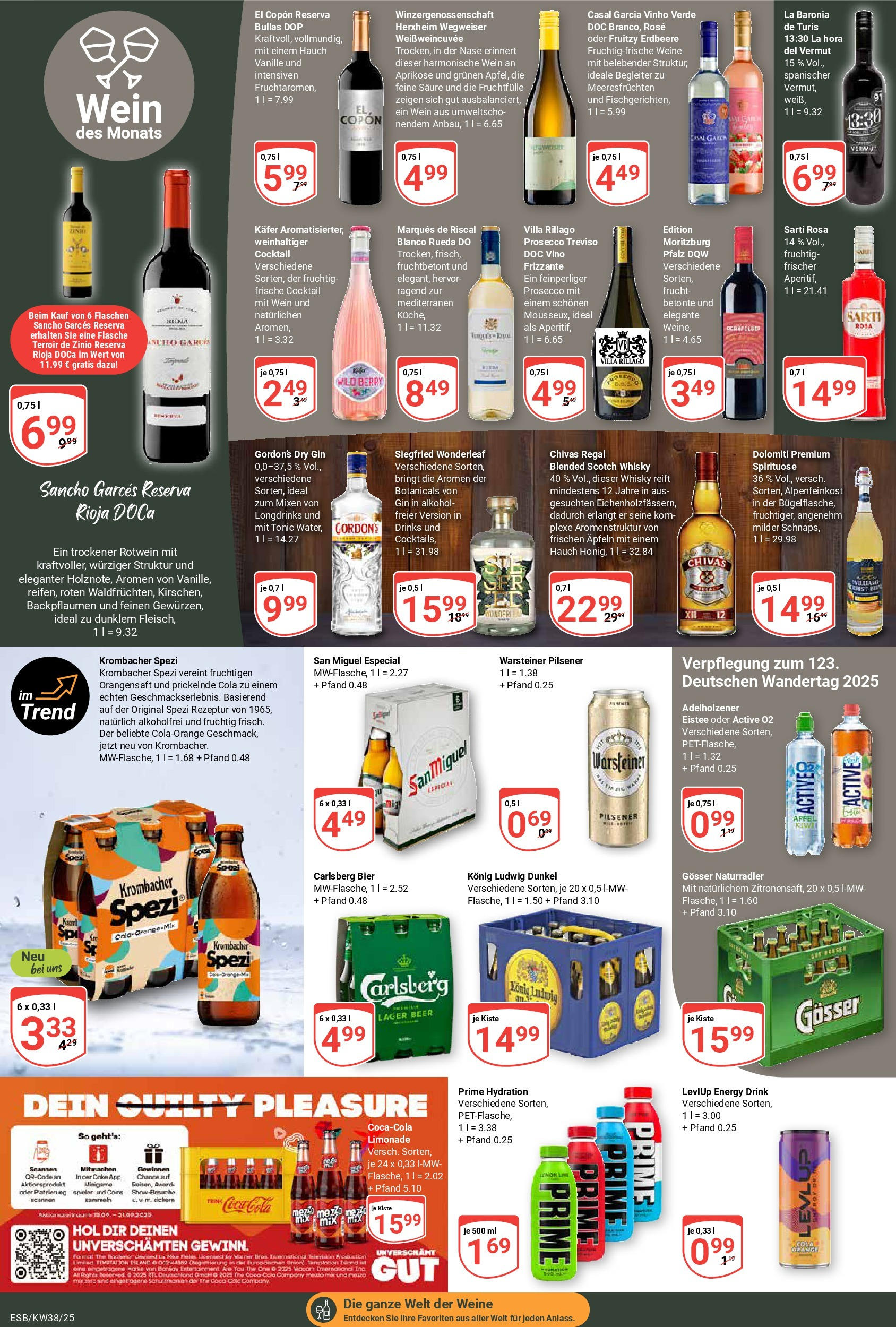 Globus prospekt Eschborn	 (ab 14.09.2025) » Angebote online | Seite: 14 | Produkte: Adelholzener, Limonade, Orangensaft, Krombacher