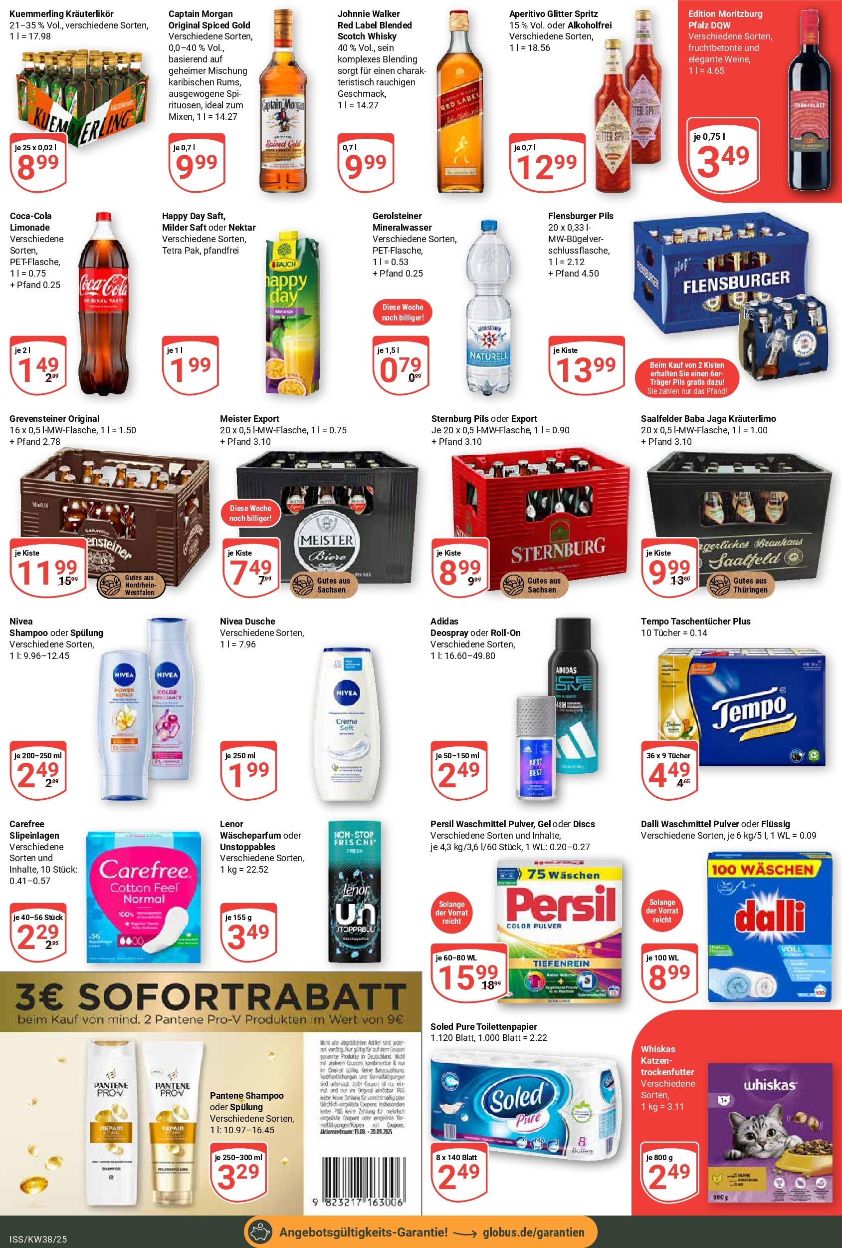 Globus prospekt Isserstedt	 (ab 14.09.2025) » Angebote online | Seite: 3 | Produkte: Dusche, Mineralwasser, Creme, Deospray