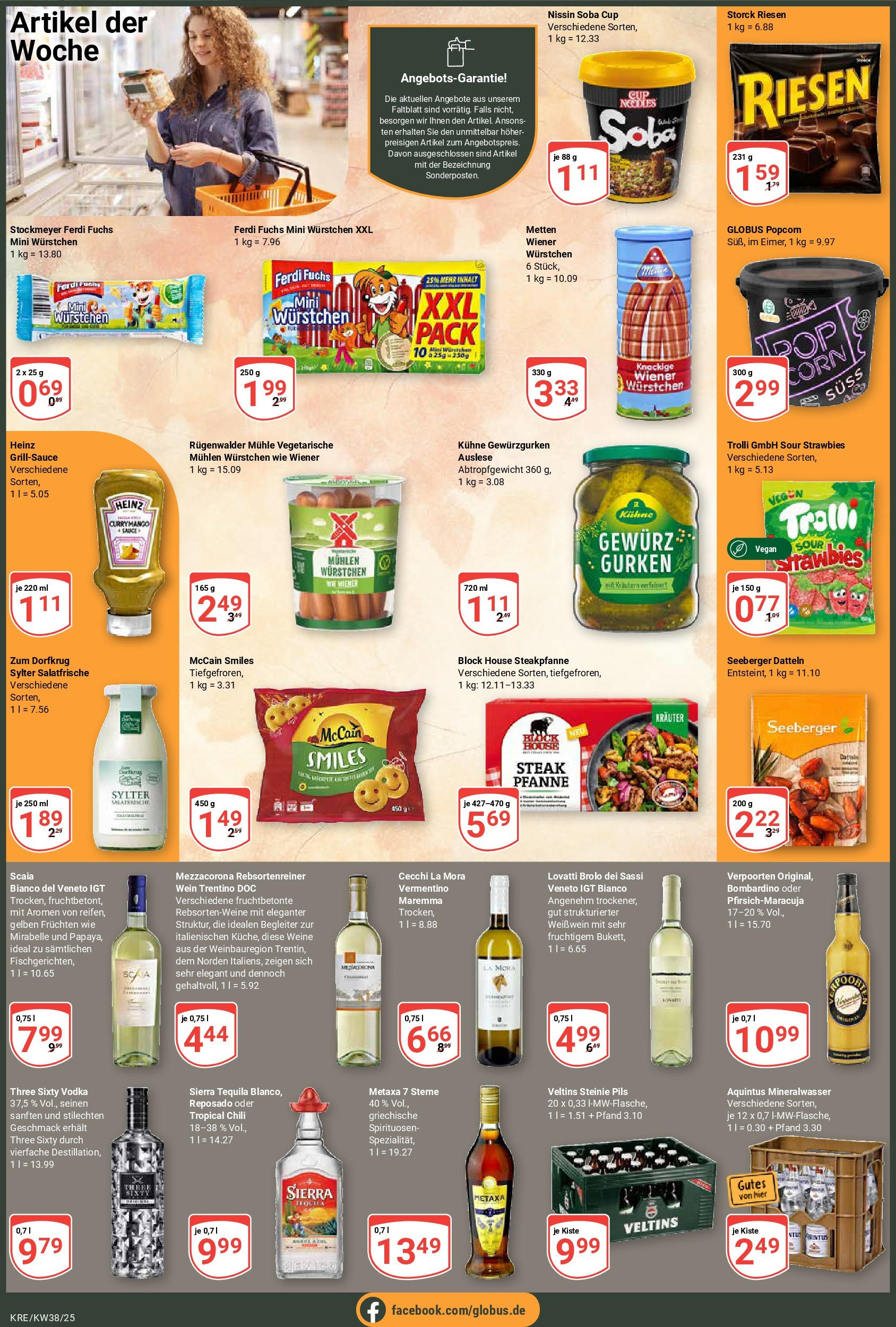 Globus prospekt Krefeld	 (ab 14.09.2025) » Angebote online | Seite: 3 | Produkte: Metaxa, Tequila, Vodka, Steak