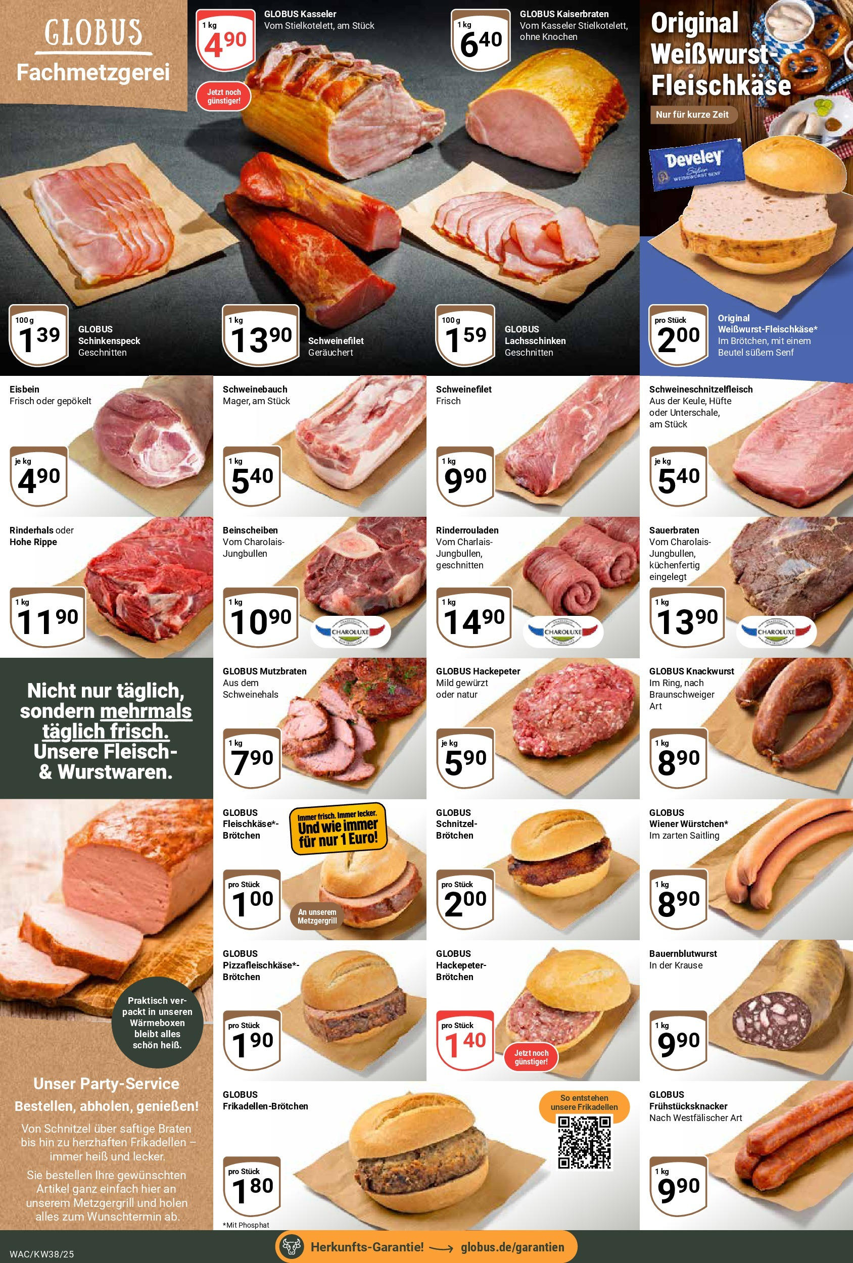 Globus prospekt Markkleeberg	 (ab 14.09.2025) » Angebote online | Seite: 8 | Produkte: Rinderrouladen, Weißwurst, Schnitzel, Fleisch