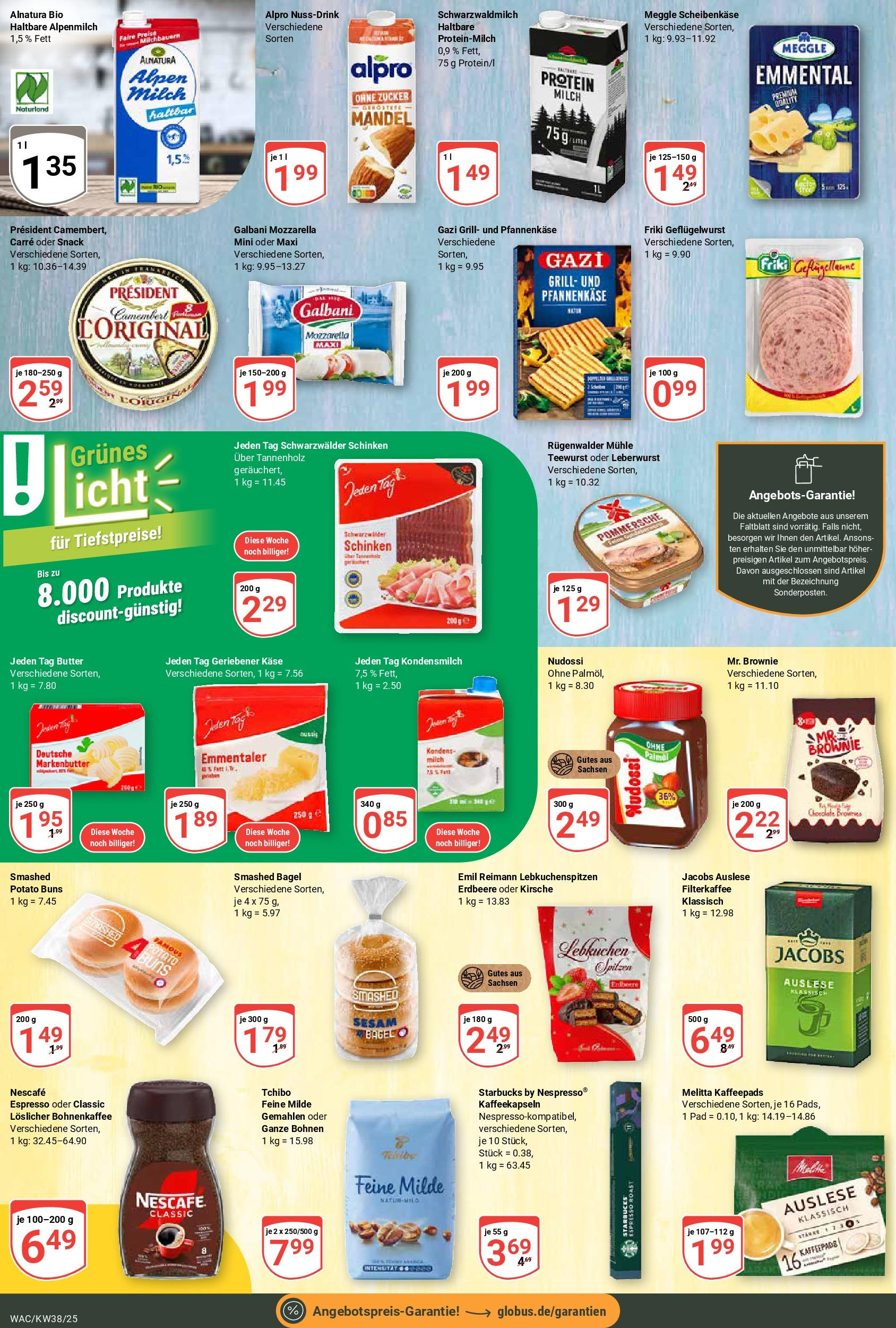 Globus prospekt Markkleeberg	 (ab 14.09.2025) » Angebote online | Seite: 11 | Produkte: Melitta, Nescafe, Milch, Schinken