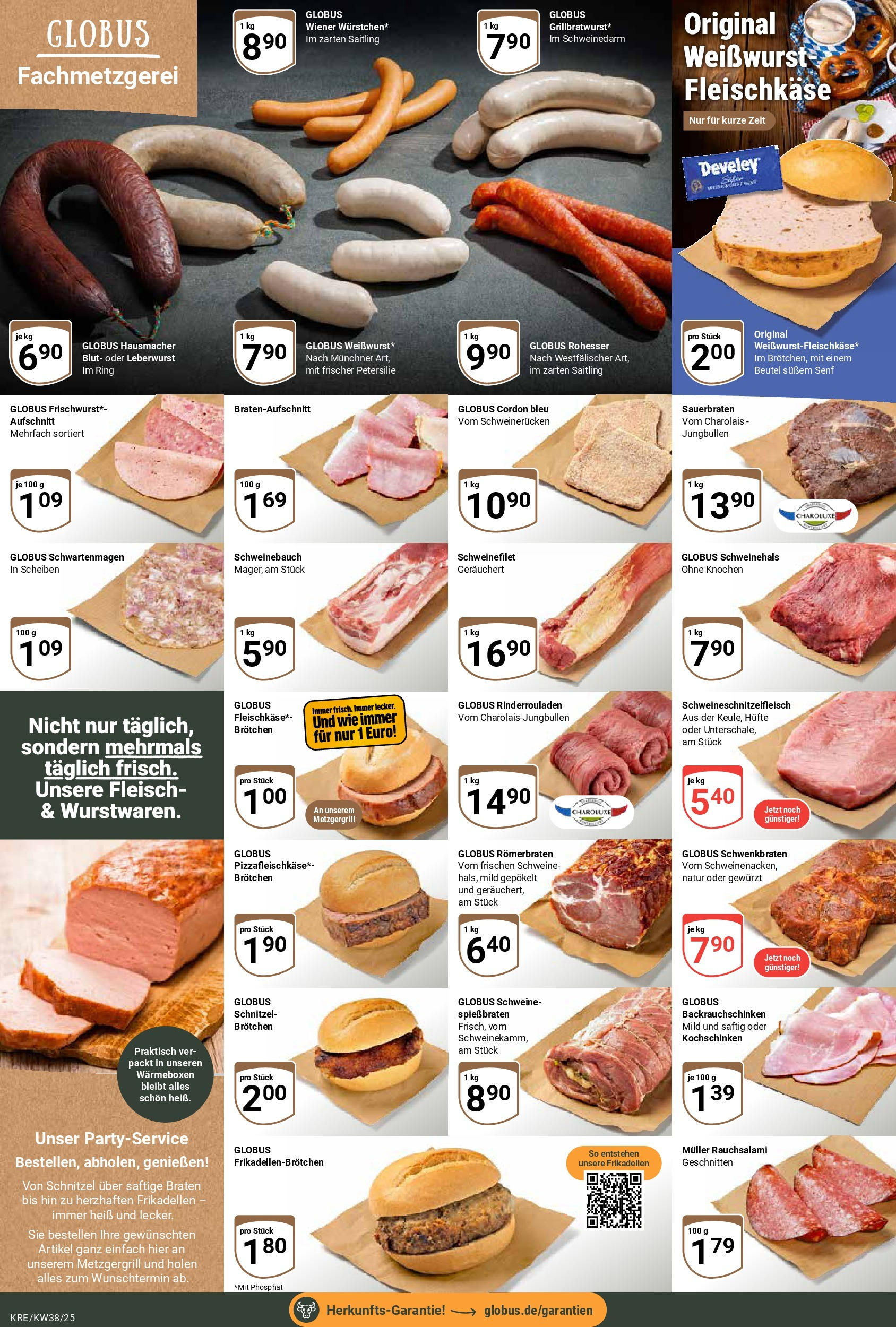 Globus prospekt Krefeld	 (ab 14.09.2025) » Angebote online | Seite: 10 | Produkte: Rinderrouladen, Schnitzel, Schweinefilet, Schweinerucken