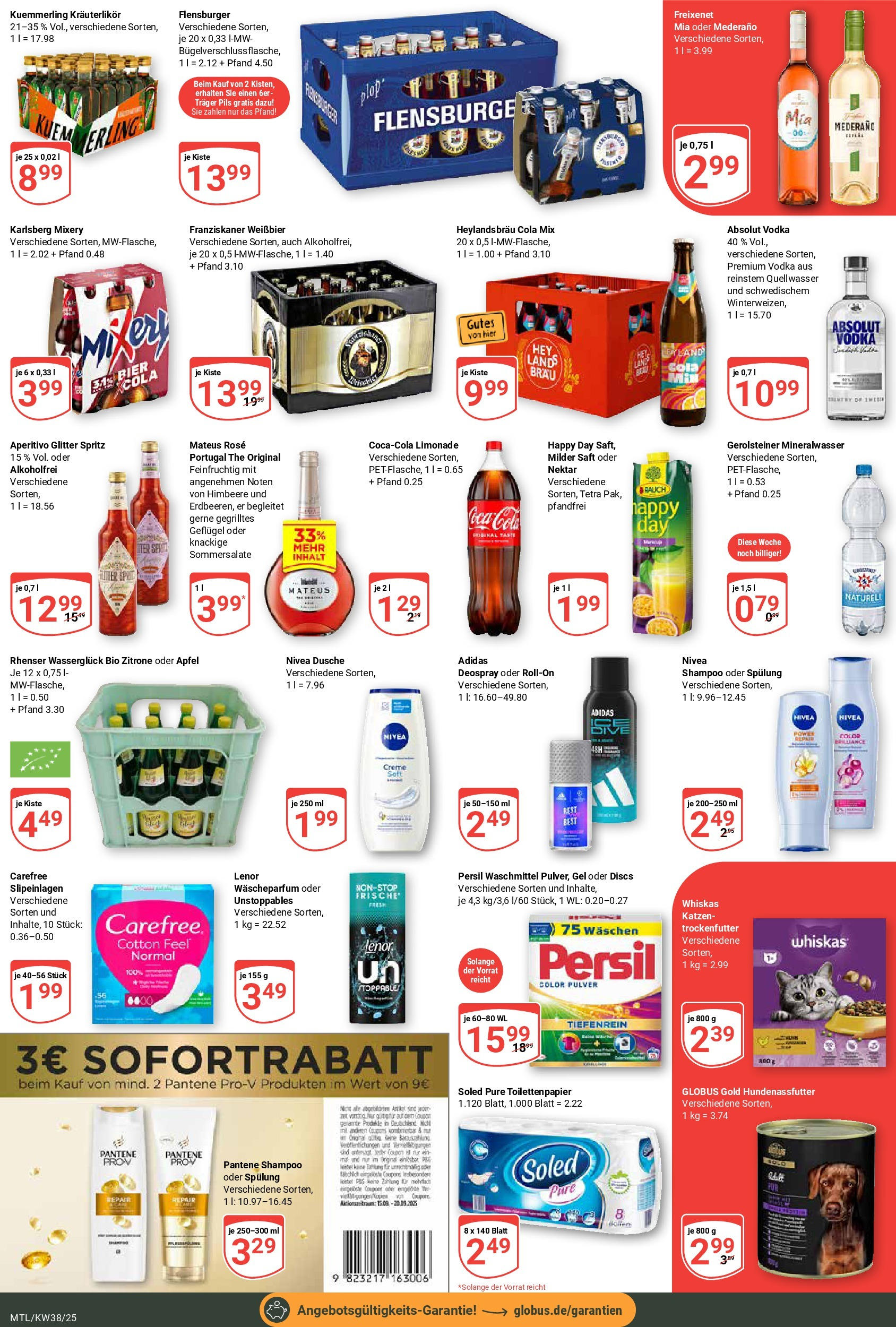 Globus prospekt Maintal-Dörnigheim	 (ab 14.09.2025) » Angebote online | Seite: 3 | Produkte: Pils, Waschmittel, Himbeere, Vodka