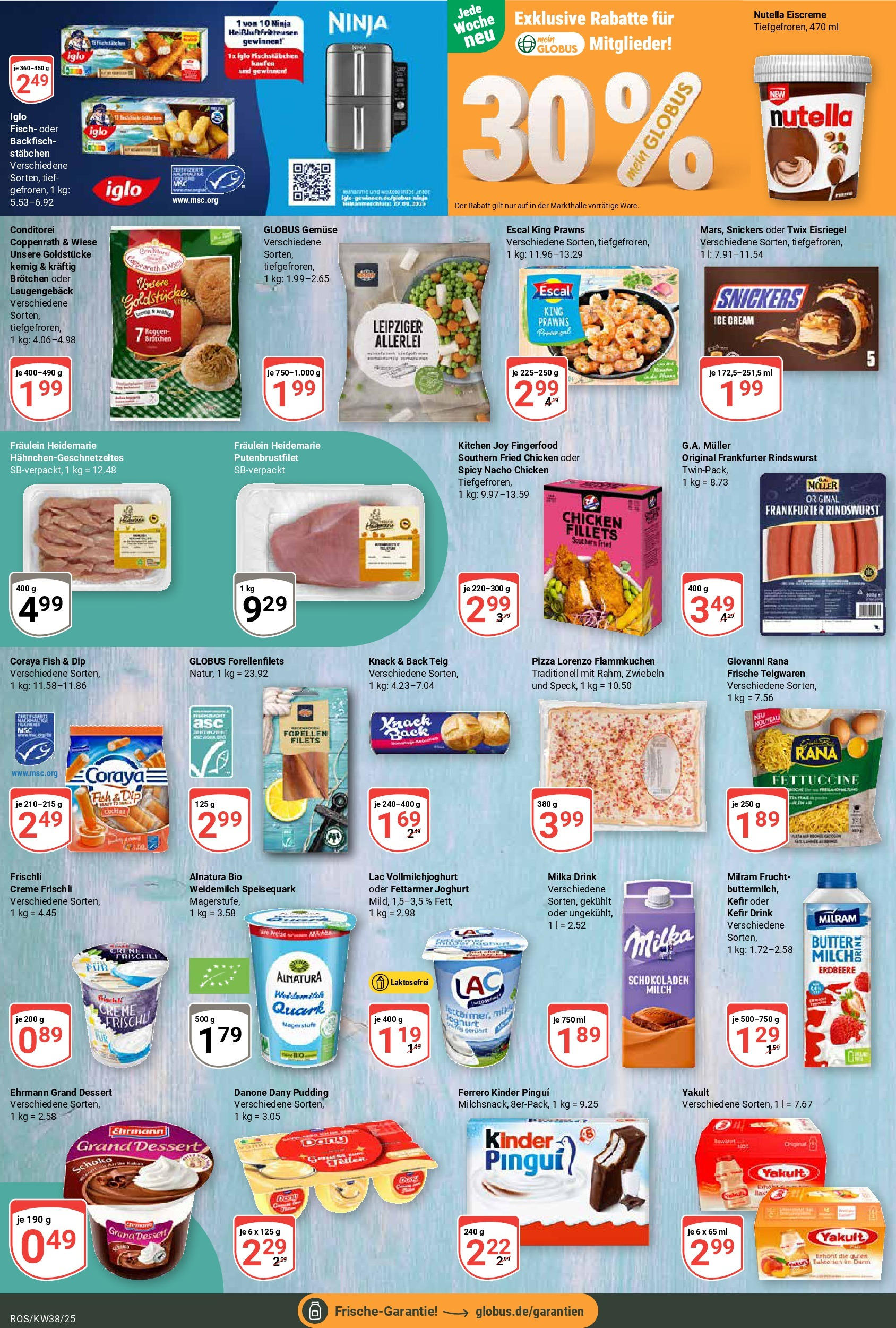 Globus prospekt Lambrechtshagen (ab 14.09.2025) » Angebote ab Montag | Seite: 8 | Produkte: Butter, Ehrmann grand dessert, Fisch, Gemüse Globus prospekt Lambrechtshagen (ab 14.09.2025) » Angebote online | Seite: 8 | Produkte: Butter, Ehrmann grand dessert, Fisch, Gemüse