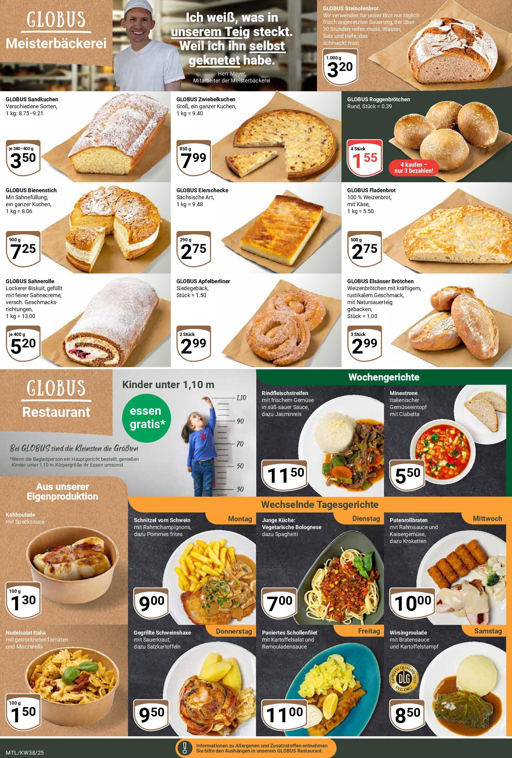 Globus prospekt Maintal-Dörnigheim	 (ab 14.09.2025) » Angebote online | Seite: 7 | Produkte: Mozzarella, Tomaten, Pommes frites, Brot