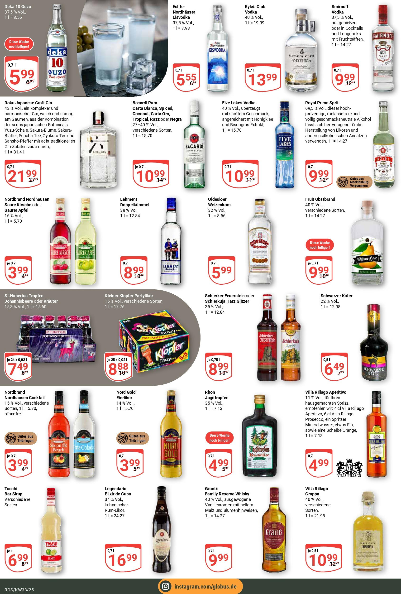 Globus prospekt Lambrechtshagen (ab 14.09.2025) » Angebote ab Montag | Seite: 16 | Produkte: Rum, Sirup, Vodka, Gin Globus prospekt Lambrechtshagen (ab 14.09.2025) » Angebote online | Seite: 16 | Produkte: Rum, Sirup, Vodka, Gin