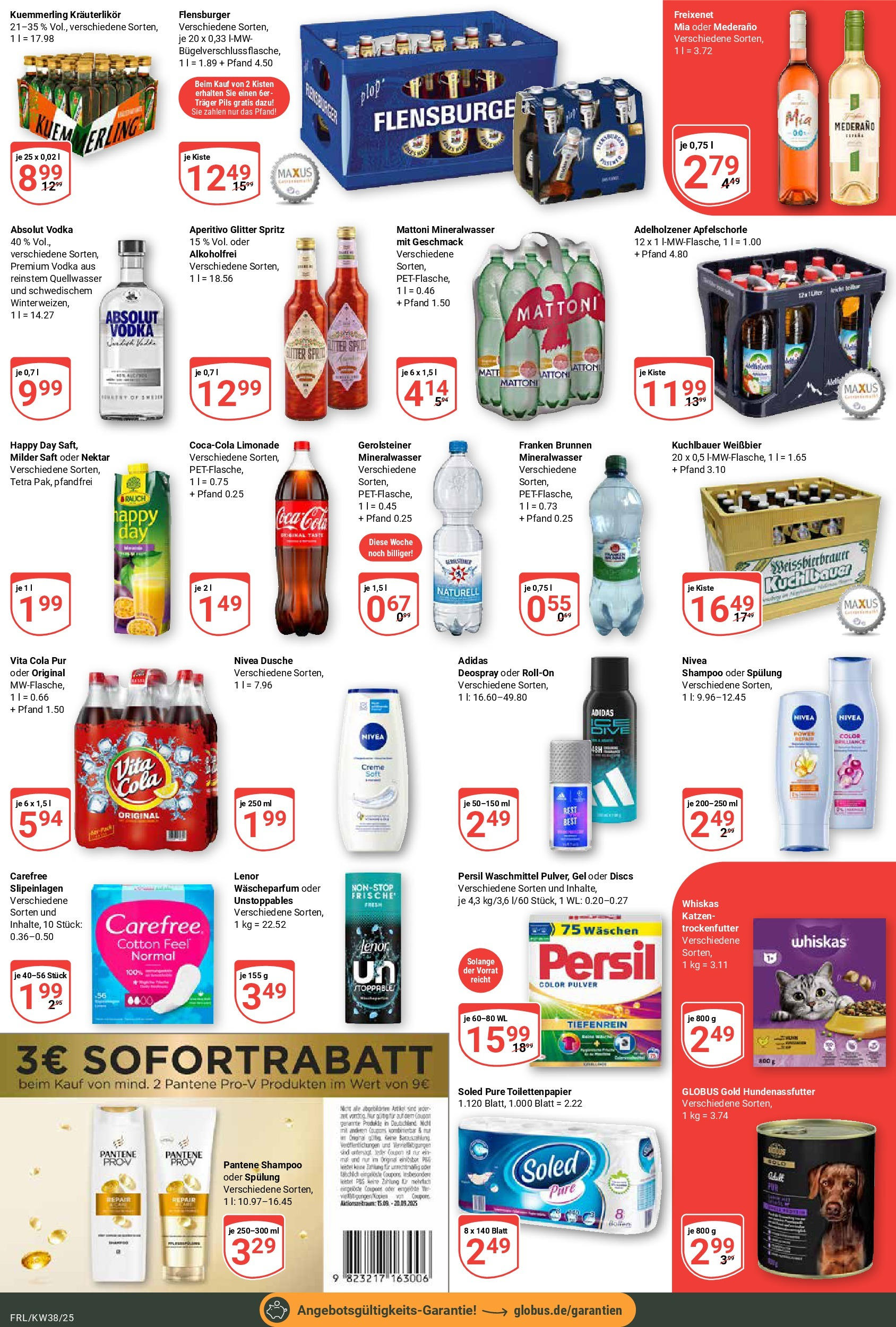 Globus prospekt Freilassing	 (ab 14.09.2025) » Angebote online | Seite: 3 | Produkte: Coca cola, Limonade, Deospray, Saft