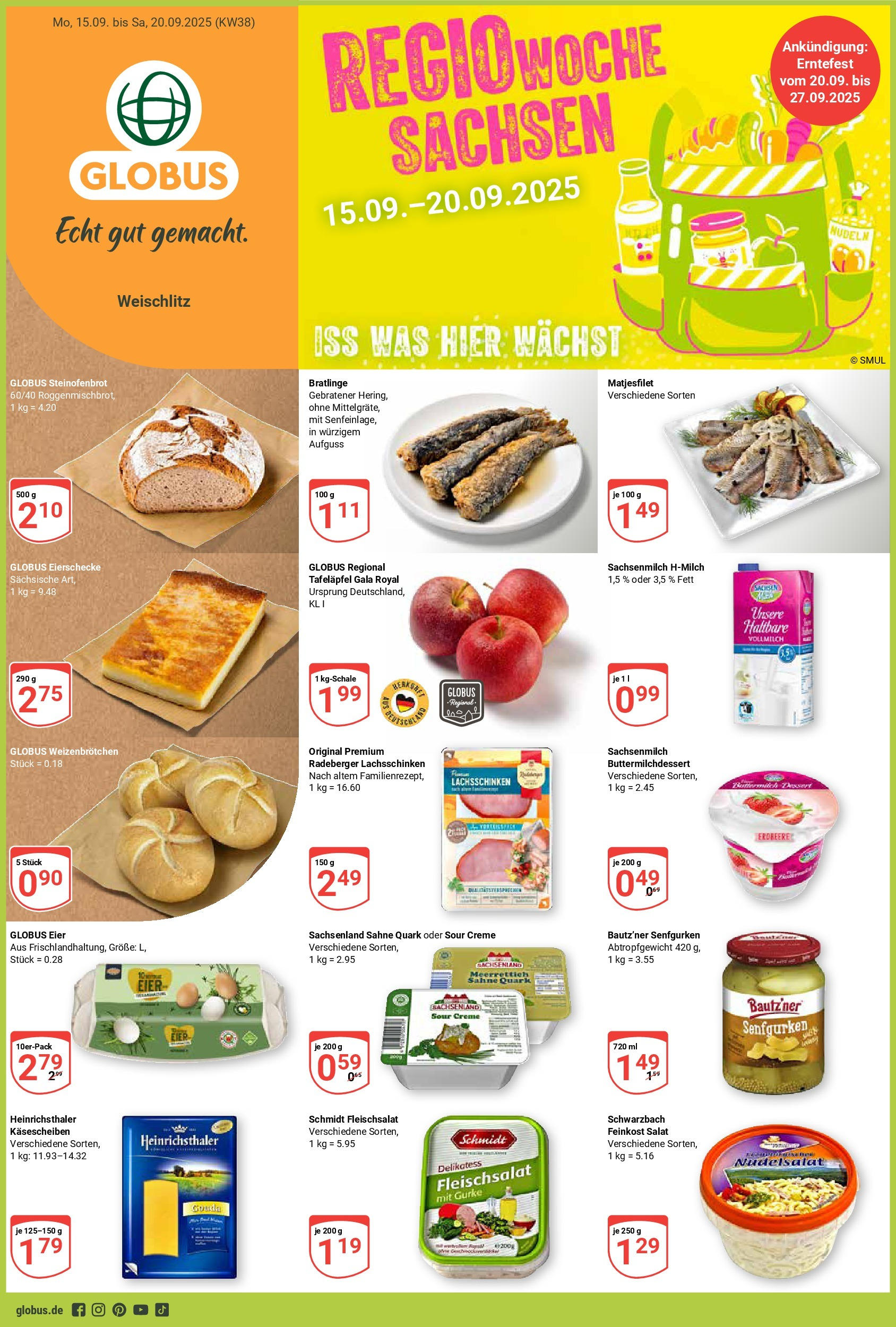 Globus prospekt Weischlitz	 (ab 14.09.2025) » Angebote online | Seite: 1