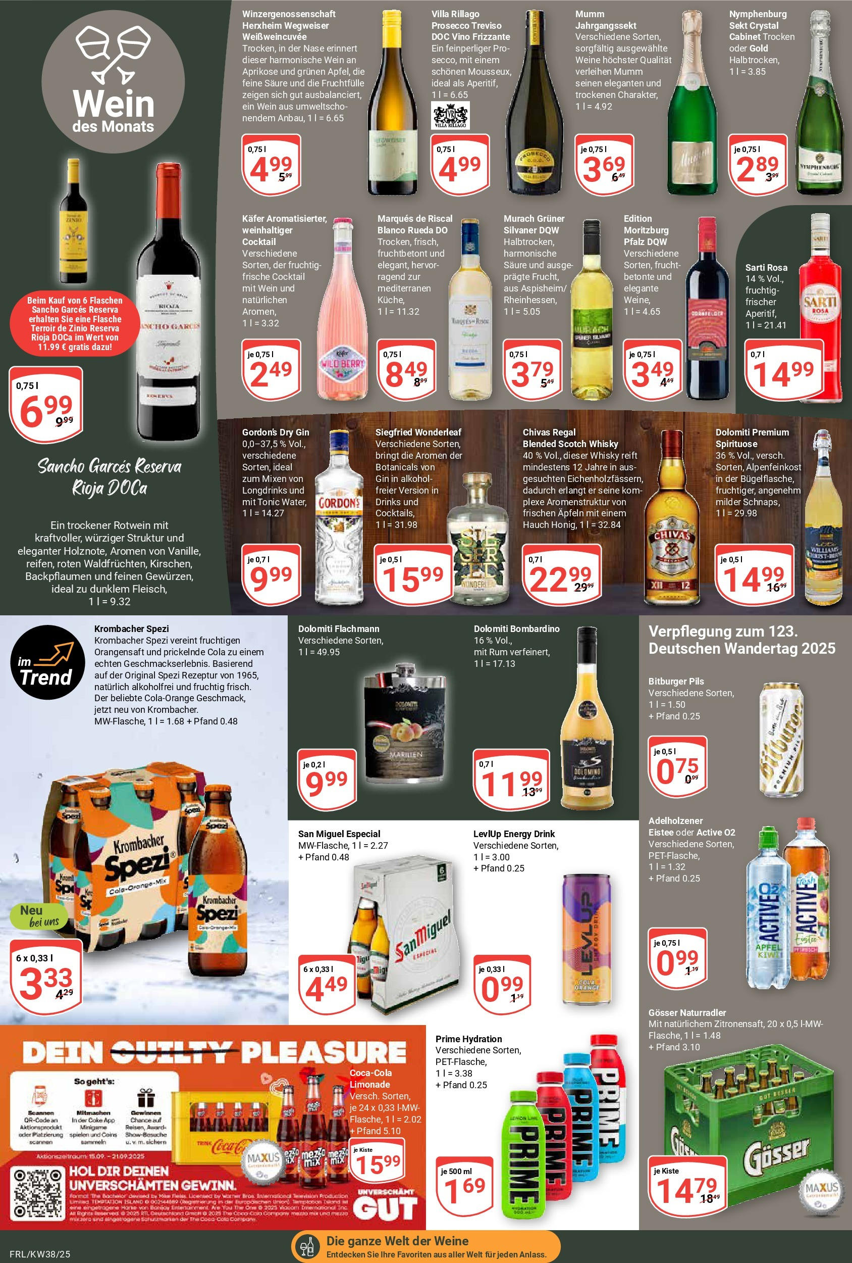 Globus prospekt Freilassing	 (ab 14.09.2025) » Angebote online | Seite: 15 | Produkte: Whisky, Äpfel, Orangensaft, Wein