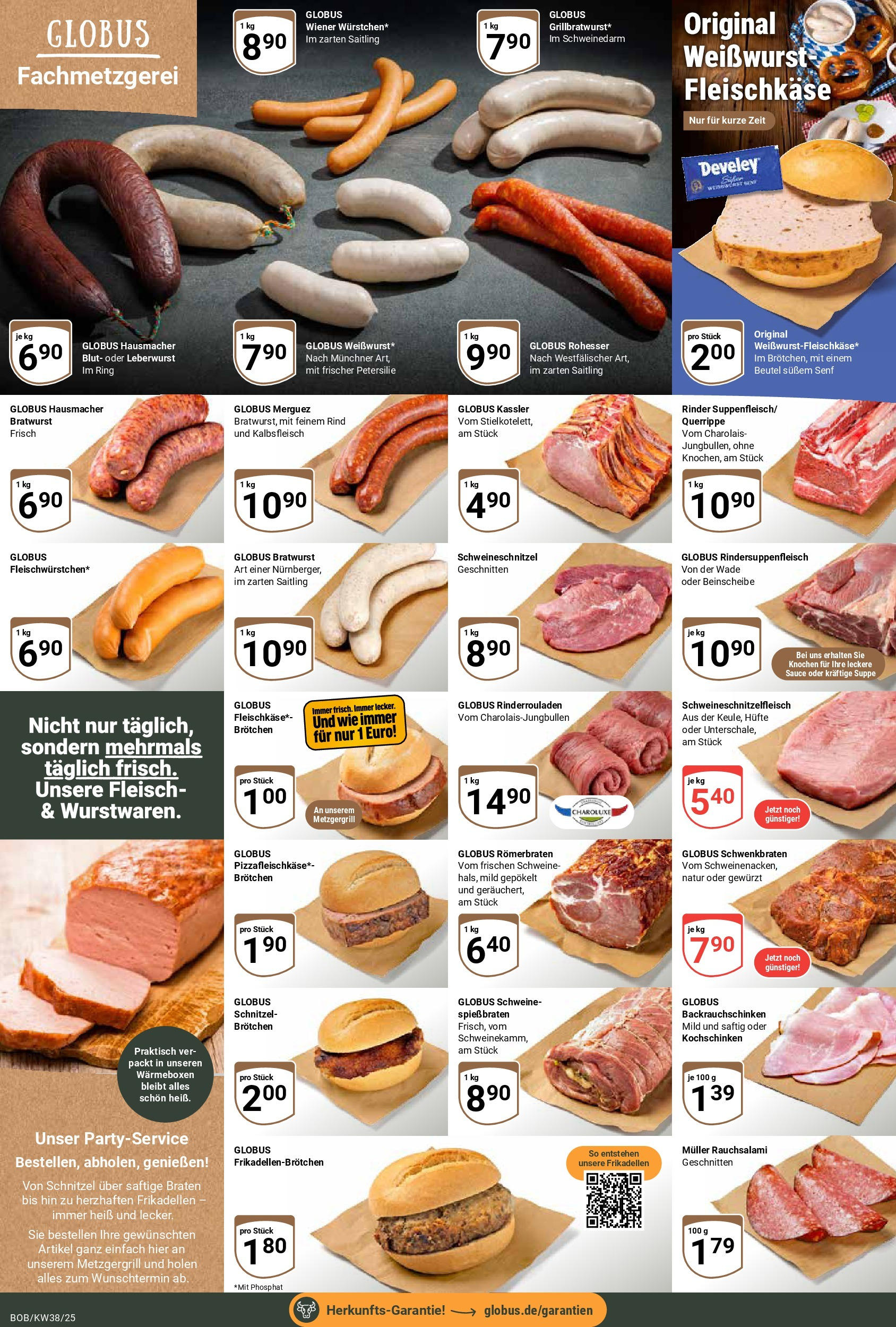 Globus prospekt Bobenheim-Roxheim (ab 14.09.2025) » Angebote ab Montag | Seite: 8 | Produkte: Rinderrouladen, Weißwurst, Schnitzel, Petersilie Globus prospekt Bobenheim-Roxheim (ab 14.09.2025) » Angebote online | Seite: 8 | Produkte: Rinderrouladen, Weißwurst, Schnitzel, Petersilie
