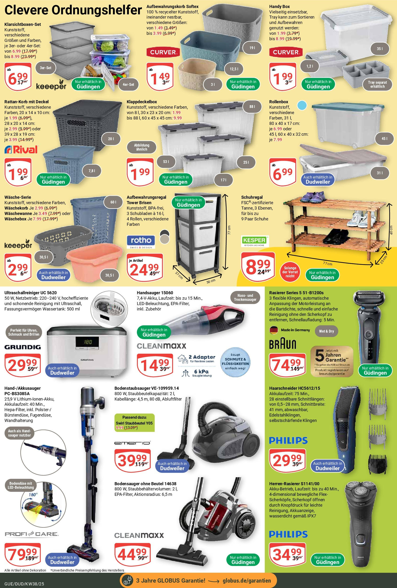 Globus prospekt Saarbrücken-Dudweiler (ab 14.09.2025) » Angebote ab Montag | Seite: 27 | Produkte: Adapter, Philips, Rasierer, Schuhregal Globus prospekt Saarbrücken-Dudweiler (ab 14.09.2025) » Angebote online | Seite: 27 | Produkte: Adapter, Philips, Rasierer, Schuhregal