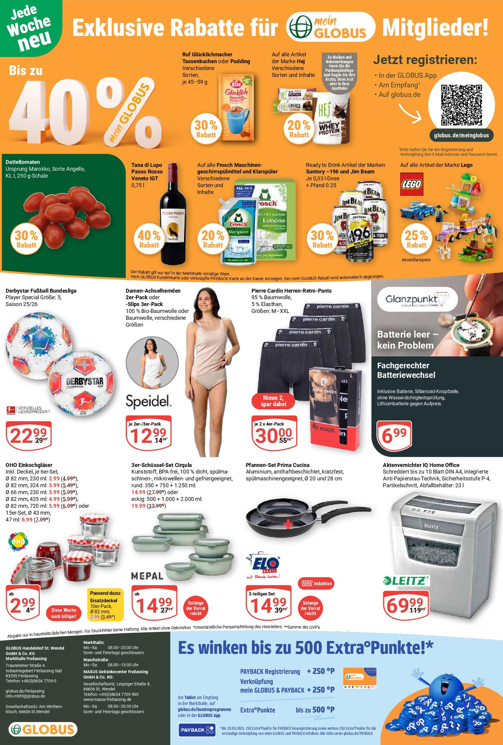 Globus prospekt Freilassing	 (ab 14.09.2025) » Angebote online | Seite: 27 | Produkte: Batterie, Pudding, Fußball, Player