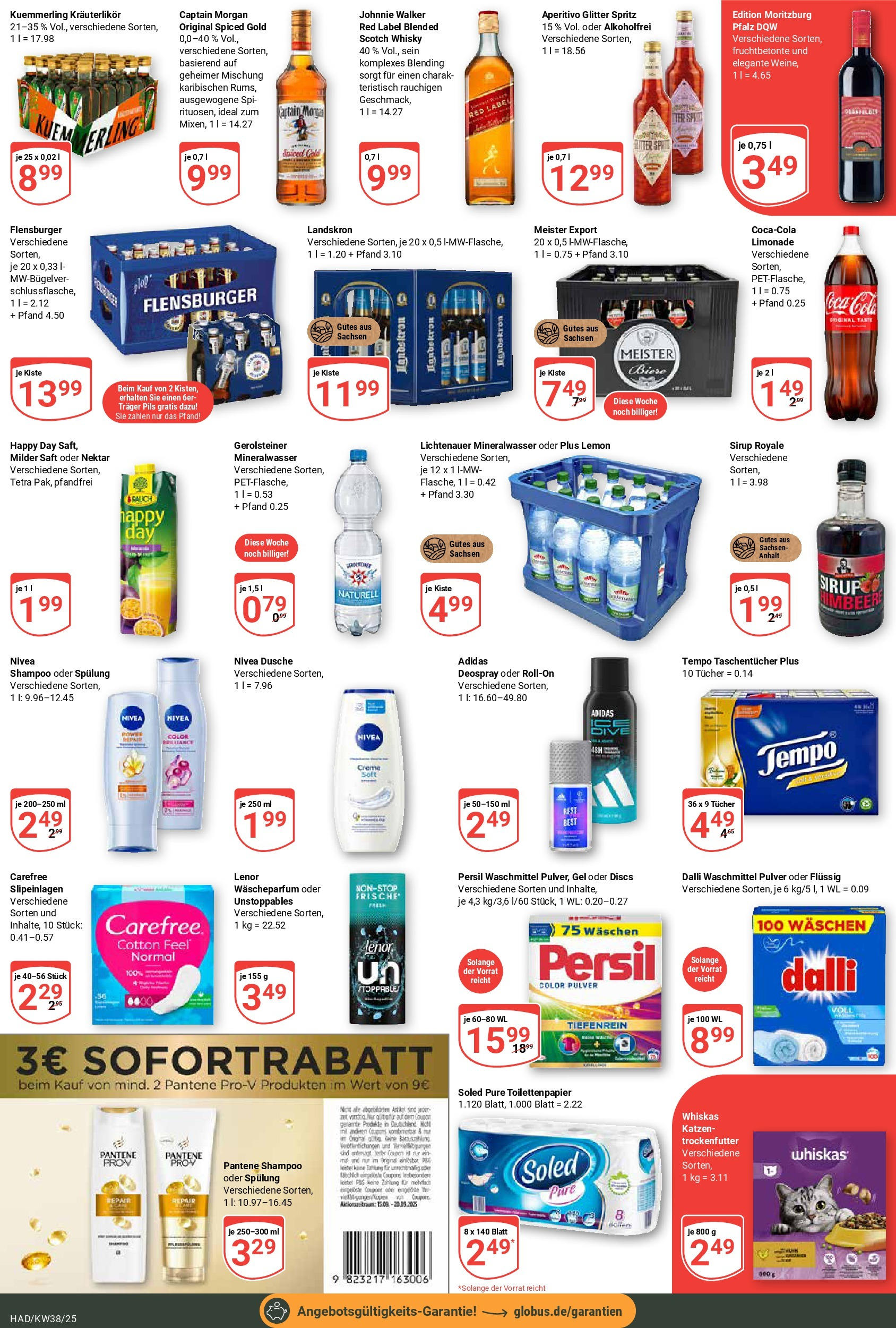Globus prospekt Halle (saale) (ab 14.09.2025) » Angebote ab Montag | Seite: 3 | Produkte: Creme, Saft, Whiskas, Johnnie walker Globus prospekt Halle (saale) (ab 14.09.2025) » Angebote online | Seite: 3 | Produkte: Creme, Saft, Whiskas, Johnnie walker