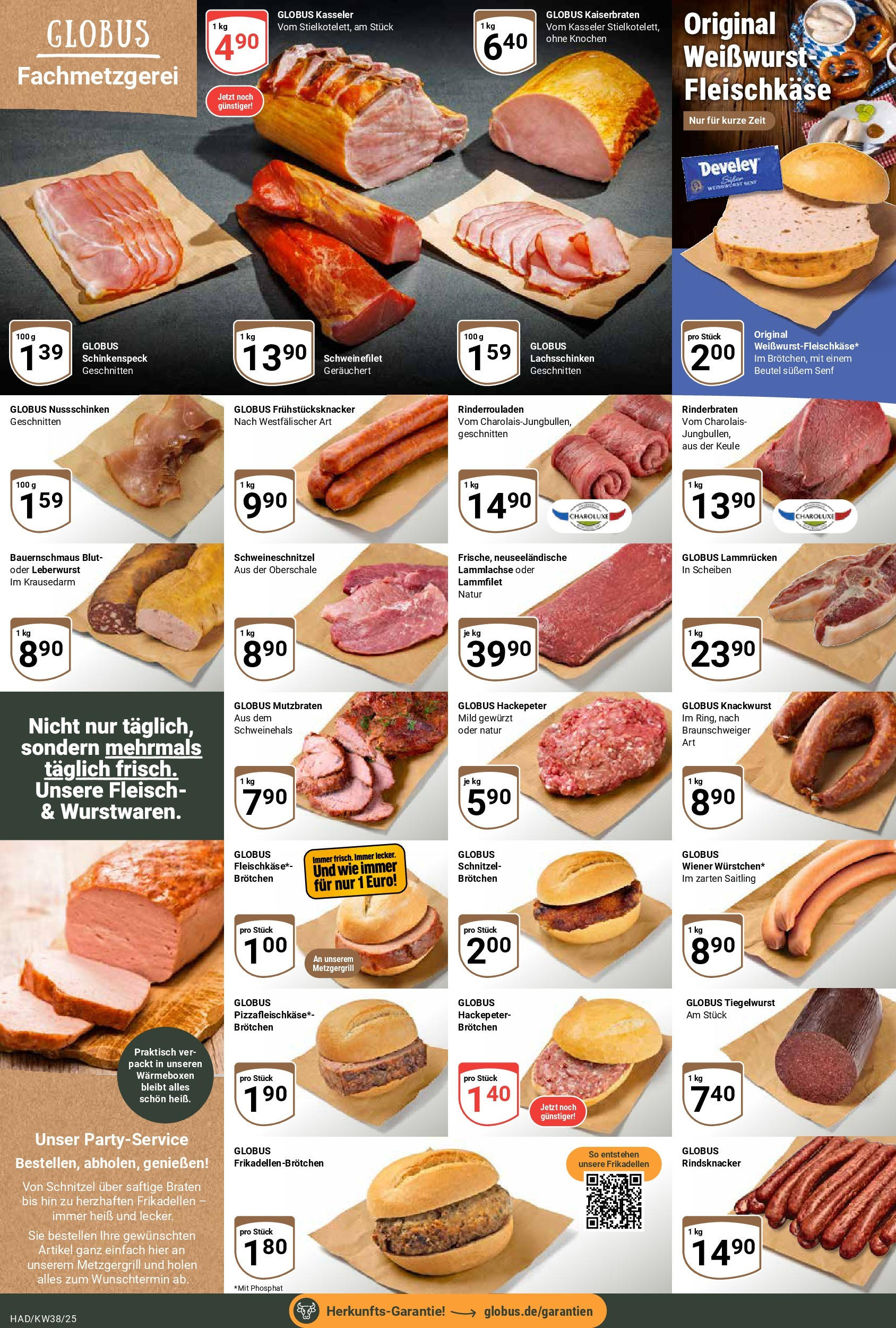 Globus prospekt Halle (saale) (ab 14.09.2025) » Angebote ab Montag | Seite: 6 | Produkte: Rinderbraten, Weißwurst, Schnitzel, Schweinefilet Globus prospekt Halle (saale) (ab 14.09.2025) » Angebote online | Seite: 6 | Produkte: Rinderbraten, Weißwurst, Schnitzel, Schweinefilet