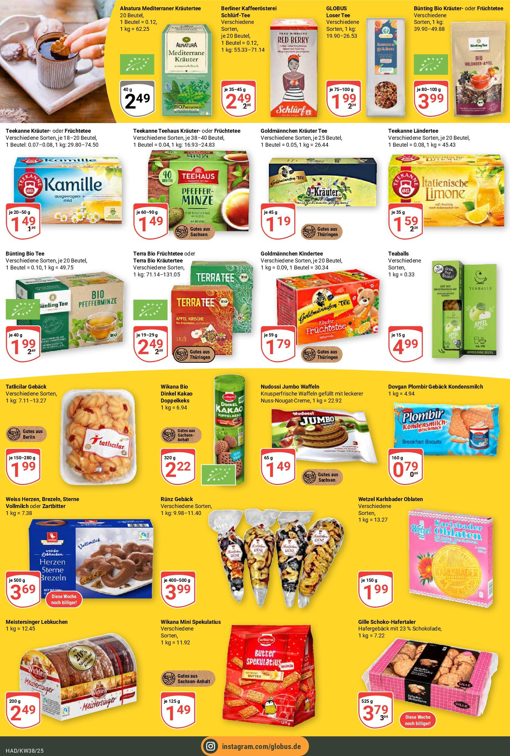 Globus prospekt Halle (saale) (ab 14.09.2025) » Angebote ab Montag | Seite: 11 | Produkte: Berliner, Pfeffer, Teekanne, Tee Globus prospekt Halle (saale) (ab 14.09.2025) » Angebote online | Seite: 11 | Produkte: Berliner, Pfeffer, Teekanne, Tee