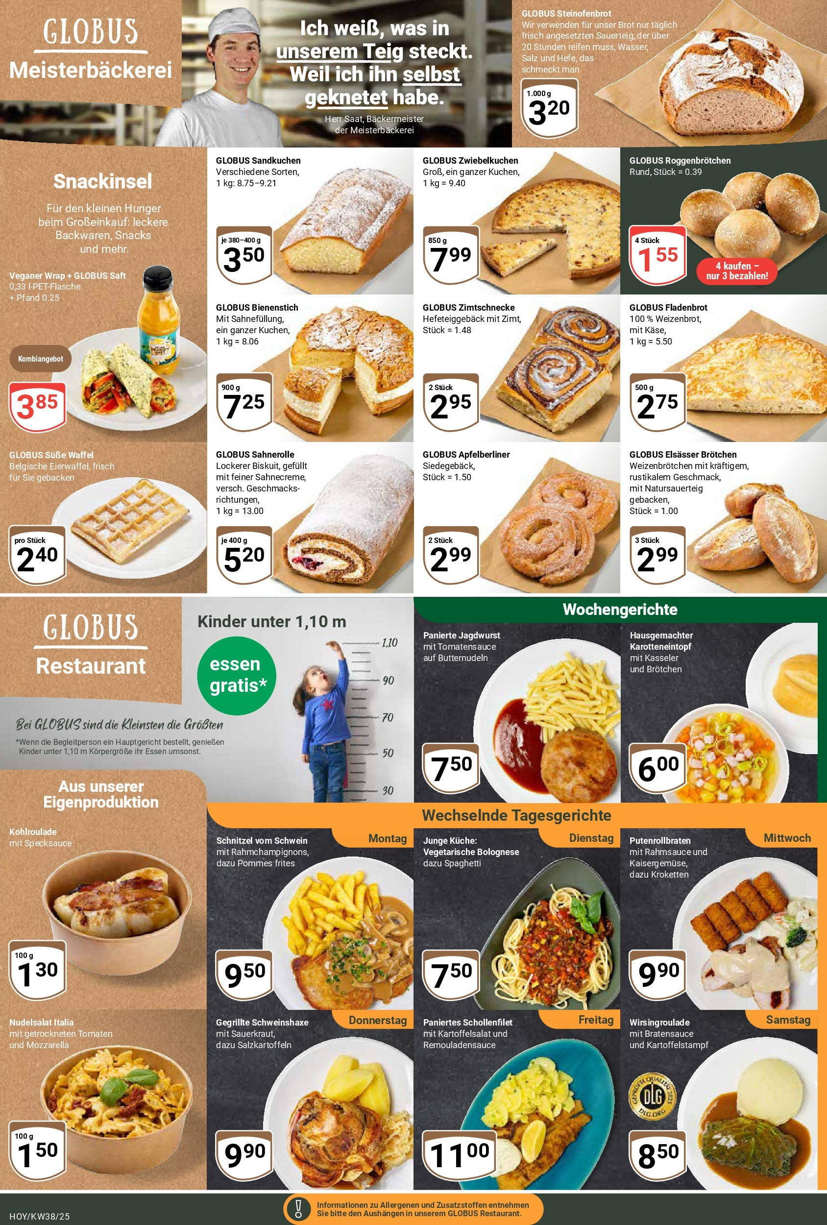Globus prospekt Hoyerswerda	 (ab 14.09.2025) » Angebote online | Seite: 7 | Produkte: Mozzarella, Pommes, Schnitzel, Saft