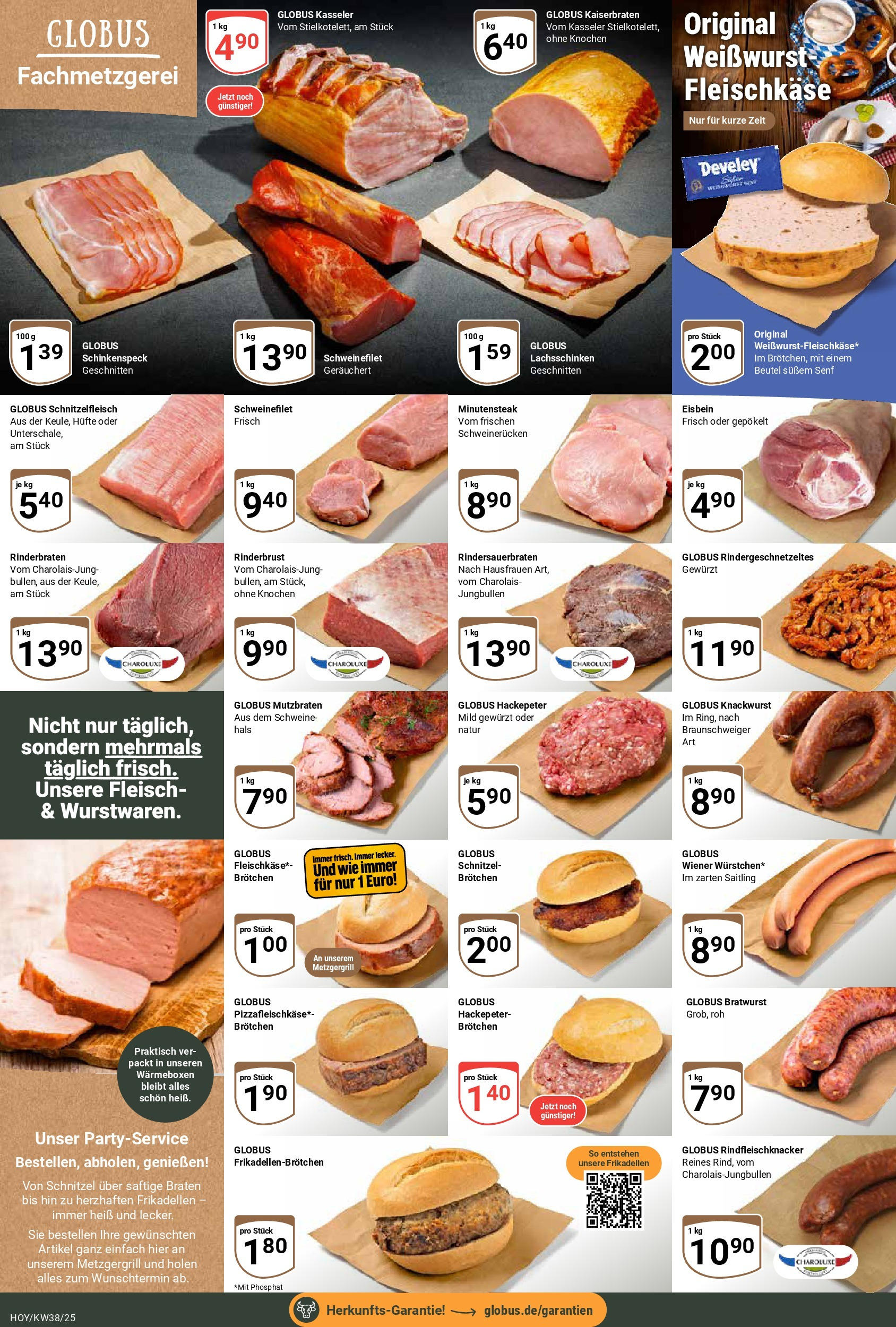 Globus prospekt Hoyerswerda	 (ab 14.09.2025) » Angebote online | Seite: 8 | Produkte: Bratwurst, Weißwurst, Schweinefilet, Schweinerucken