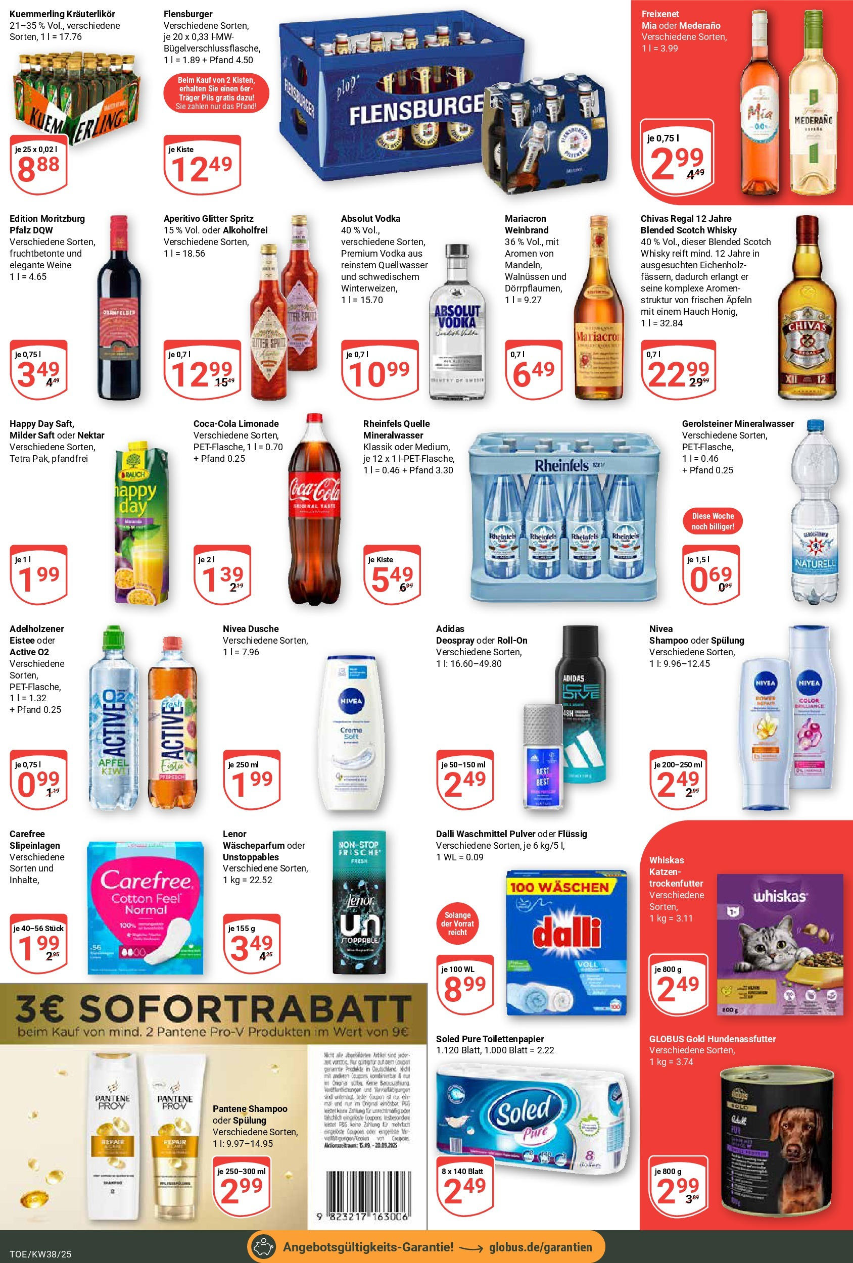 Globus prospekt Tönisvorst	 (ab 14.09.2025) » Angebote online | Seite: 3 | Produkte: Cola, Creme, Flensburger, Deospray