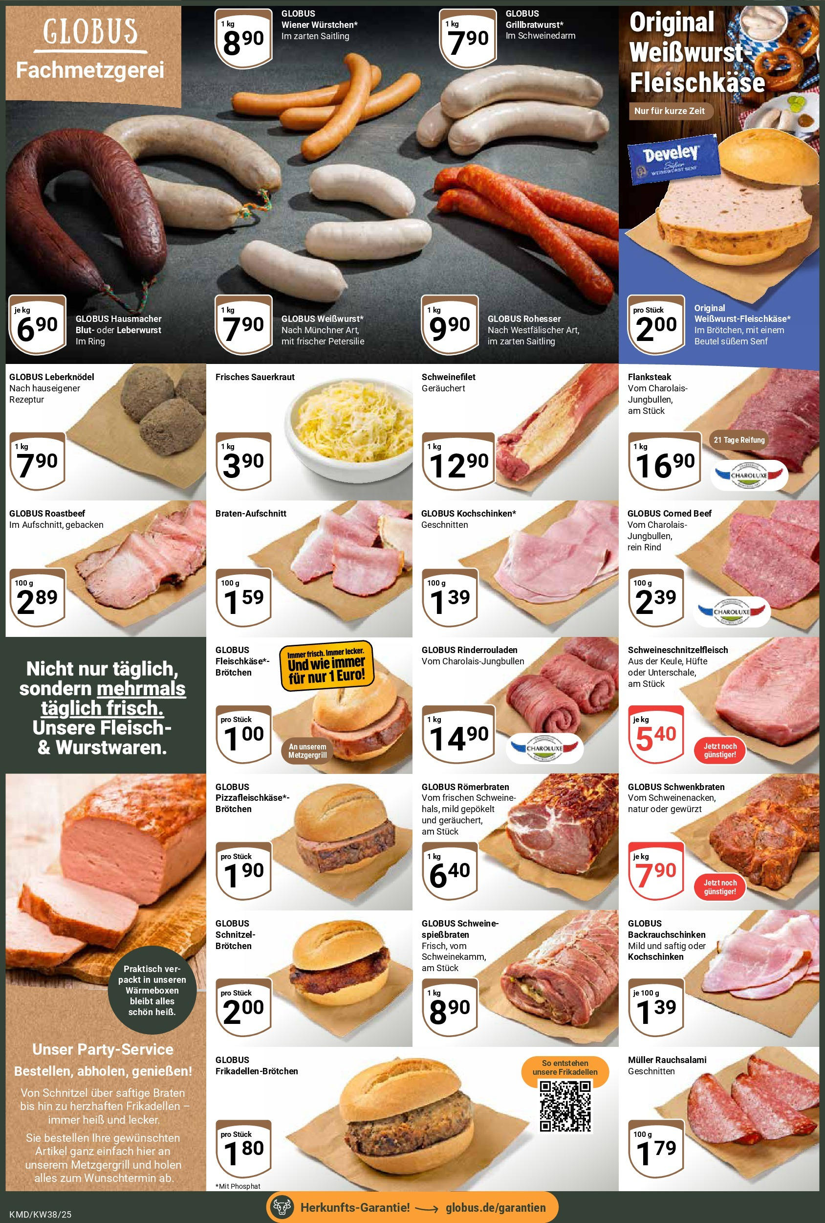 Globus prospekt Köln	 (ab 15.09.2025) » Angebote online | Seite: 2 | Produkte: Weißwurst, Schnitzel, Petersilie, Fleisch