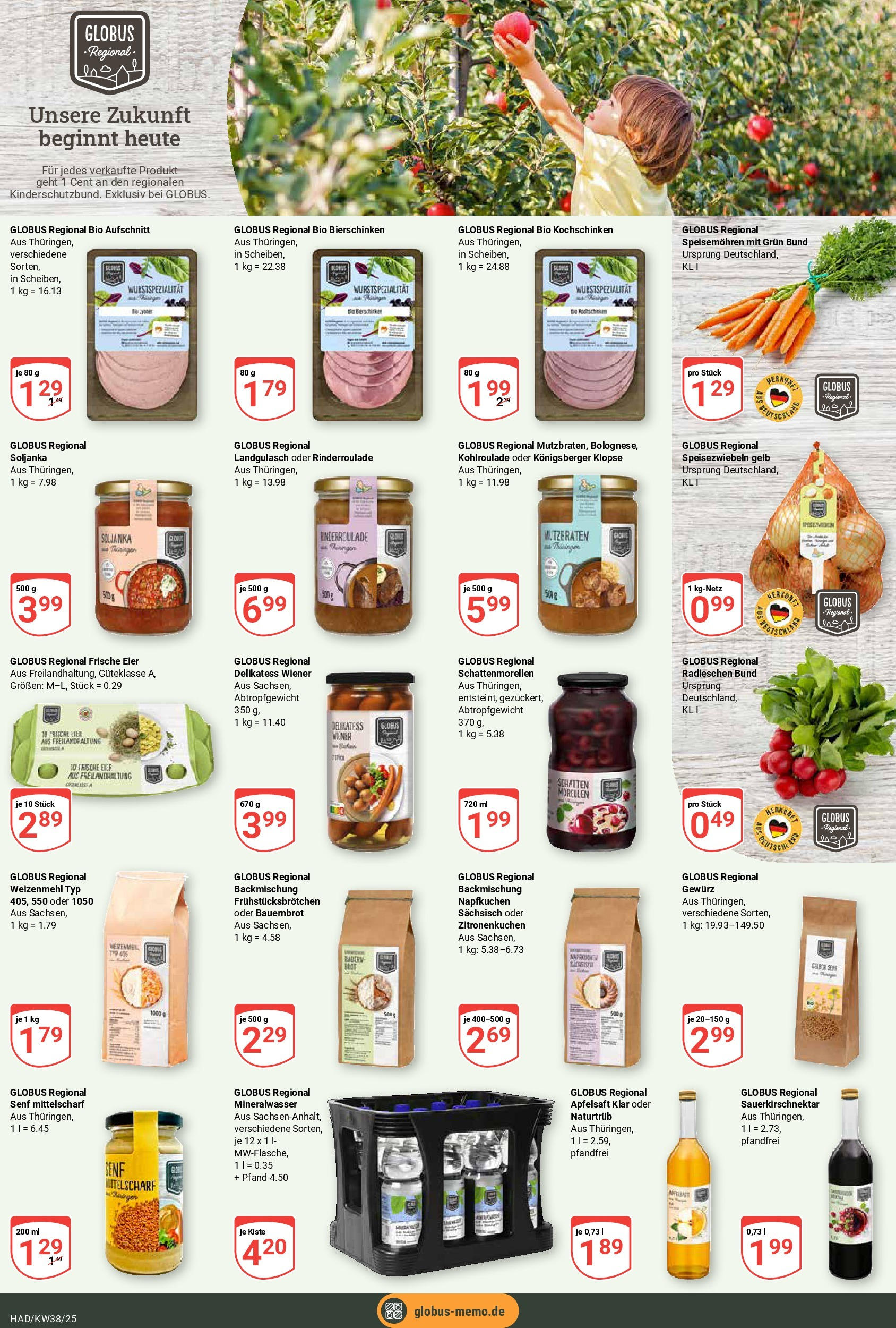Globus prospekt Halle (saale) (ab 14.09.2025) » Angebote ab Montag | Seite: 20 | Produkte: Eier, Weizenmehl, Apfelsaft, Mineralwasser Globus prospekt Halle (saale) (ab 14.09.2025) » Angebote online | Seite: 20 | Produkte: Eier, Weizenmehl, Apfelsaft, Mineralwasser
