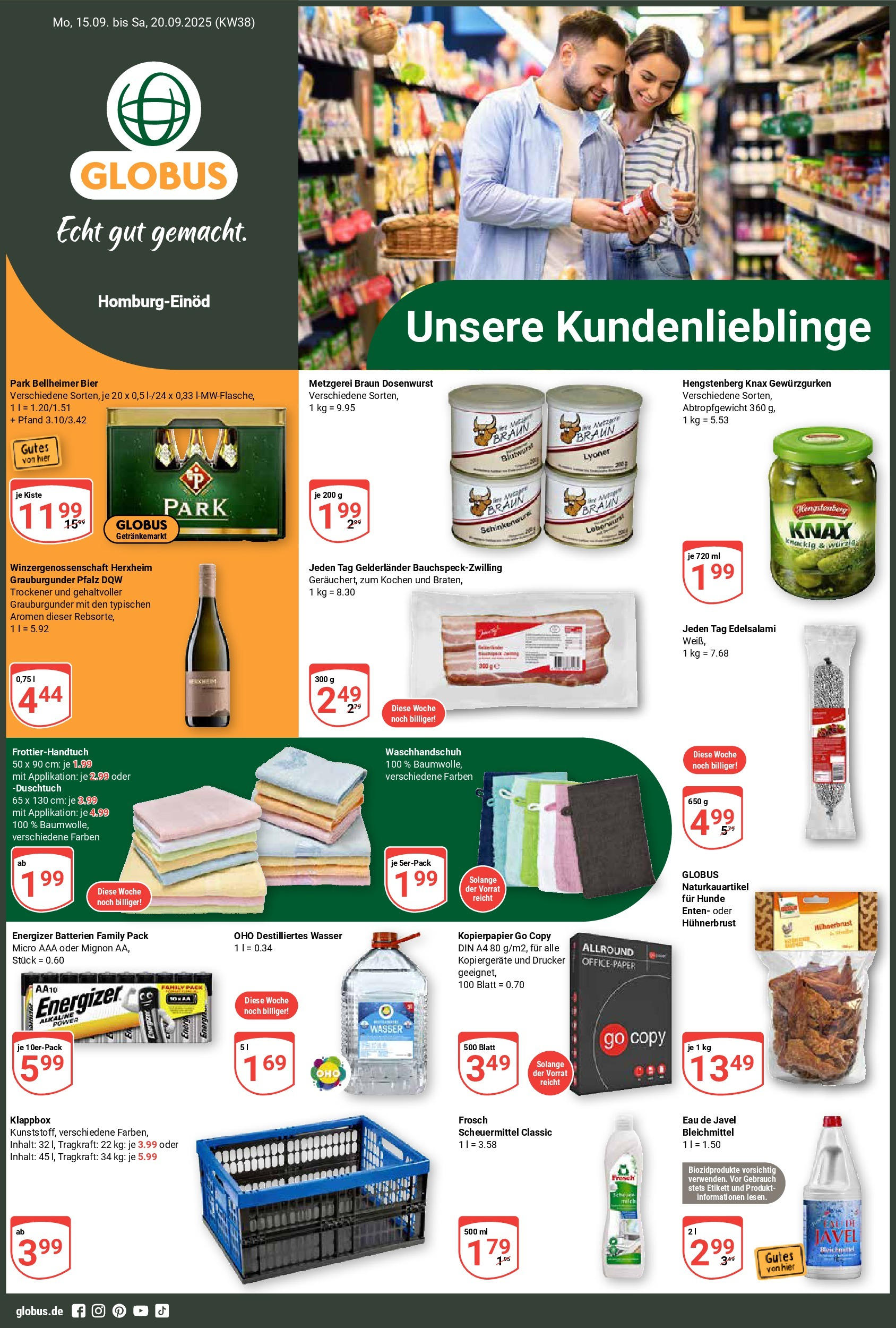 Globus prospekt Homburg-Einöd	 (ab 14.09.2025) » Angebote online | Seite: 1