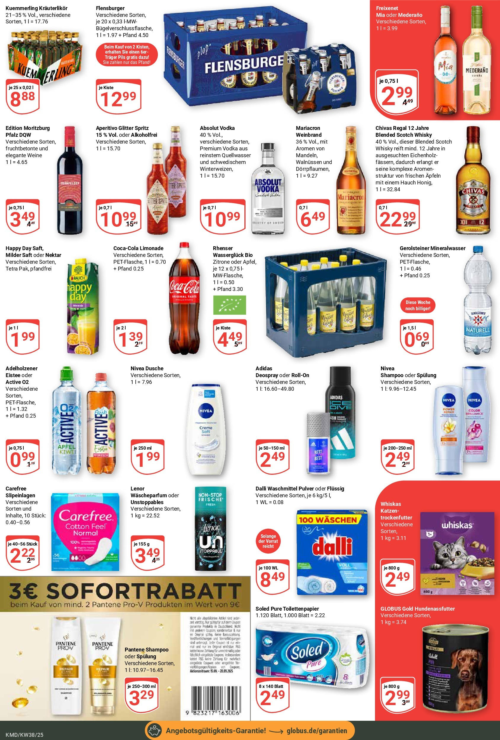 Globus prospekt Köln	 (ab 15.09.2025) » Angebote online | Seite: 5 | Produkte: Whisky, Dusche, Spülung, Vodka