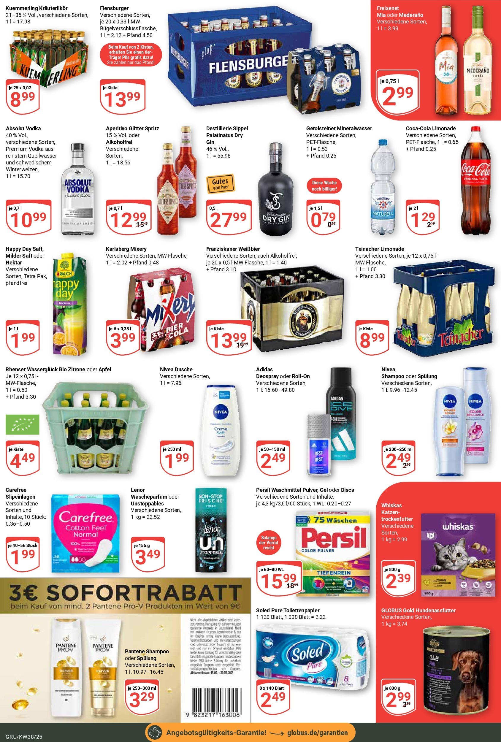 Globus prospekt Grünstadt	 (ab 14.09.2025) » Angebote online | Seite: 3 | Produkte: Freixenet, Mineralwasser, Creme, Deospray