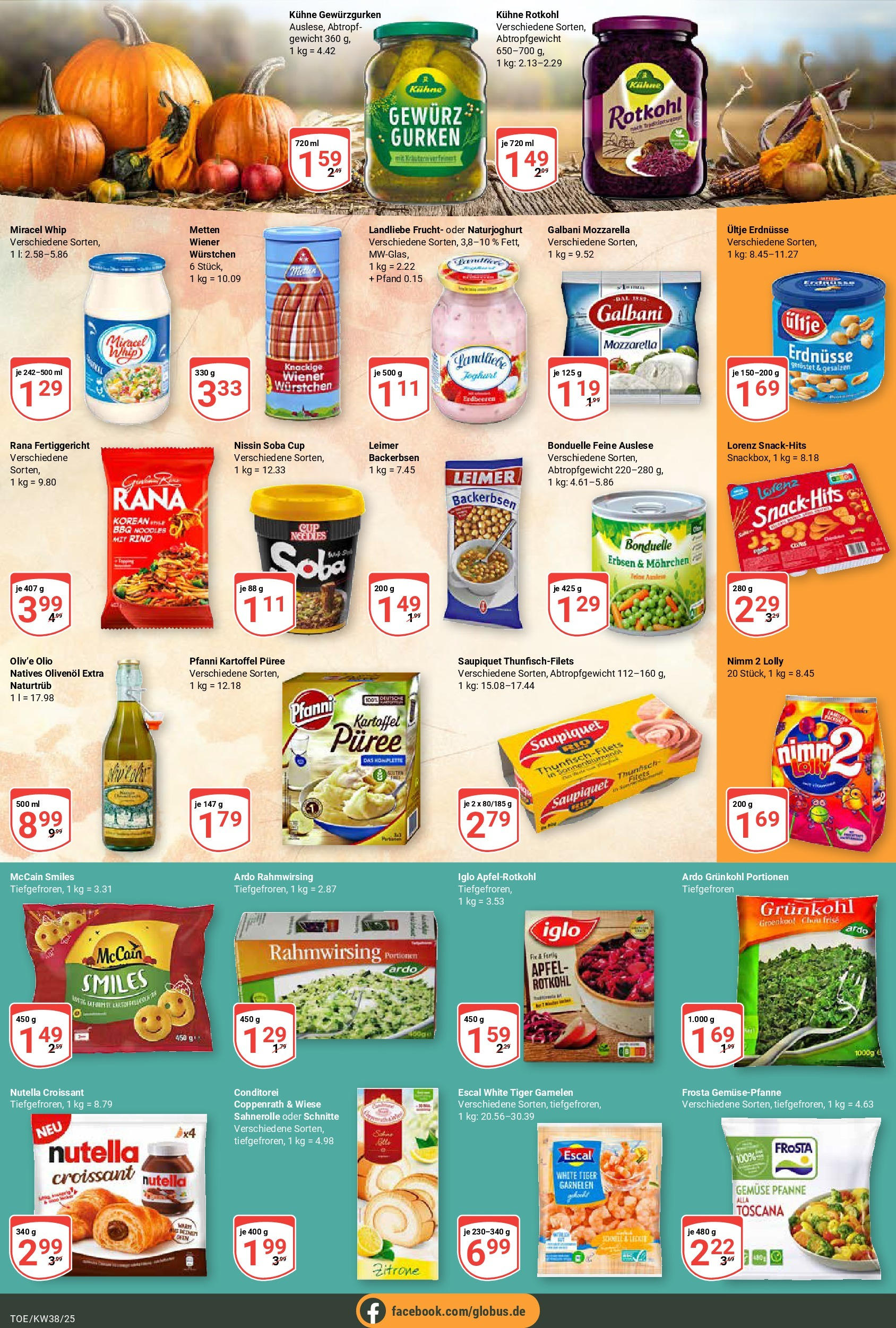 Globus prospekt Tönisvorst	 (ab 14.09.2025) » Angebote online | Seite: 14 | Produkte: Gewicht, Rotkohl, Thunfisch, McCain