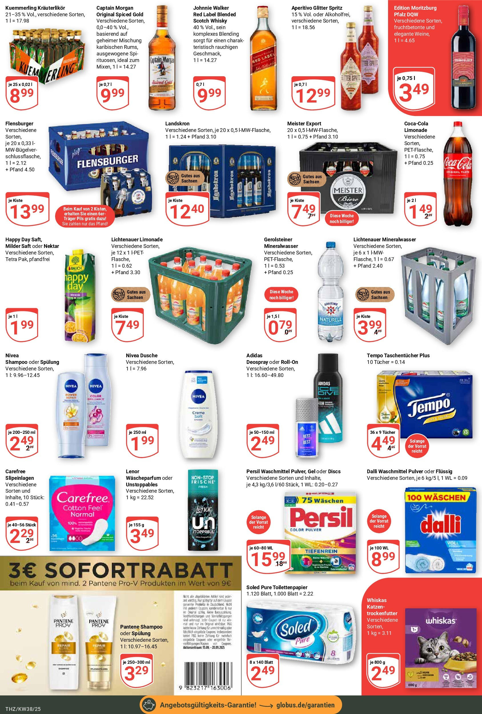 Globus prospekt Zeitz (ab 14.09.2025) » Angebote ab Montag | Seite: 3 | Produkte: Limonade, Flensburger, Waschmittel, Whiskas Globus prospekt Zeitz (ab 14.09.2025) » Angebote online | Seite: 3 | Produkte: Limonade, Flensburger, Waschmittel, Whiskas