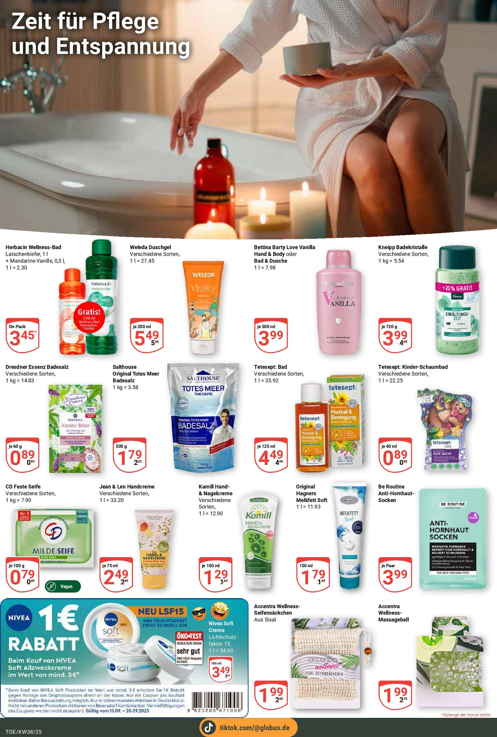 Globus prospekt Tönisvorst	 (ab 14.09.2025) » Angebote online | Seite: 19 | Produkte: Bad, Dusche, Seife, Duschgel