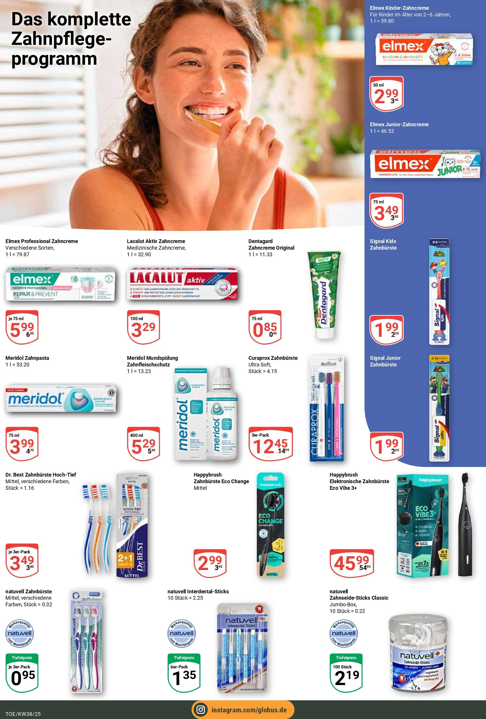 Globus prospekt Tönisvorst	 (ab 14.09.2025) » Angebote online | Seite: 20 | Produkte: Zahnpasta, Zahnbürste, Reis