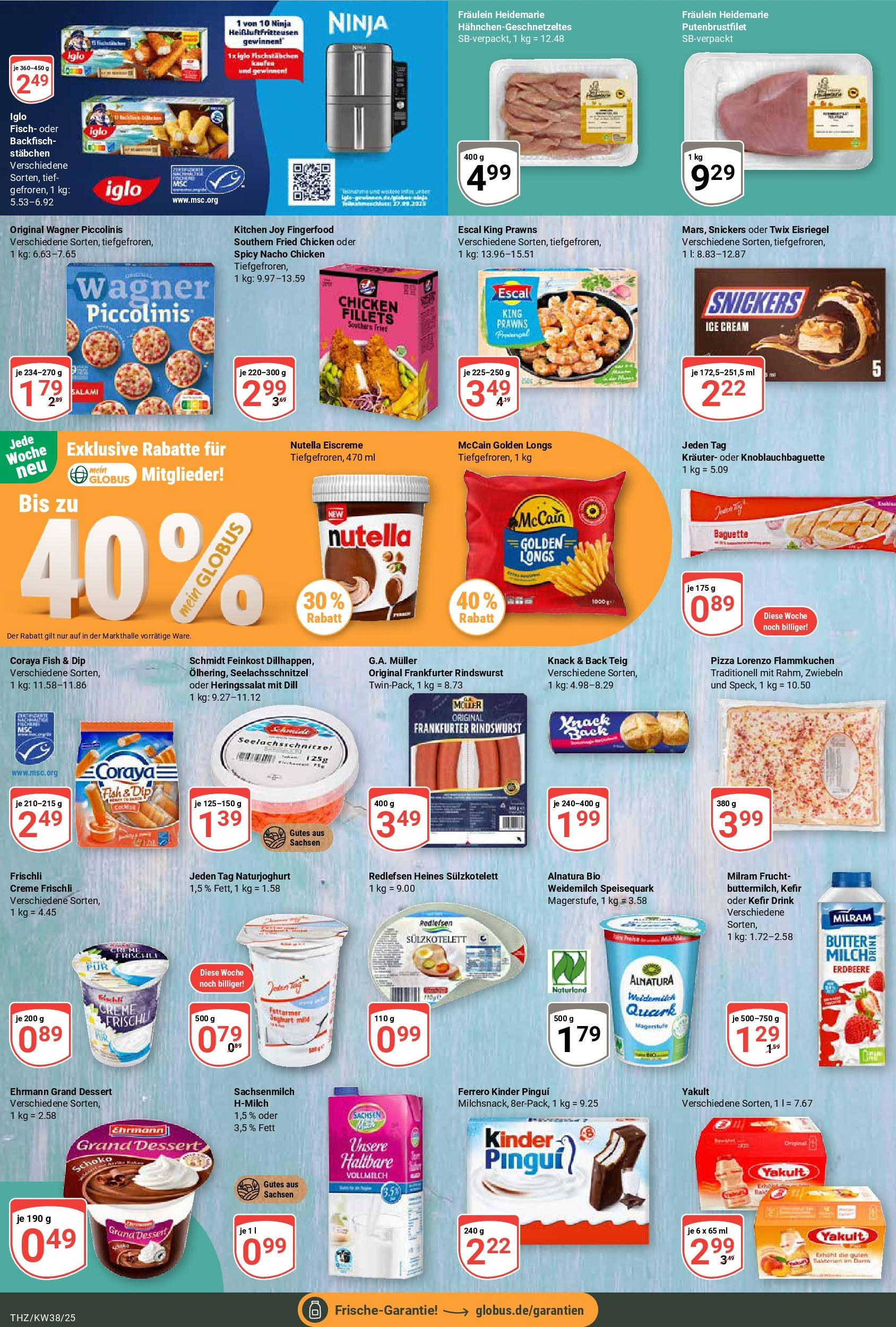 Globus prospekt Zeitz (ab 14.09.2025) » Angebote ab Montag | Seite: 8 | Produkte: Quark, Baguette, Snickers, Twix Globus prospekt Zeitz (ab 14.09.2025) » Angebote online | Seite: 8 | Produkte: Quark, Baguette, Snickers, Twix