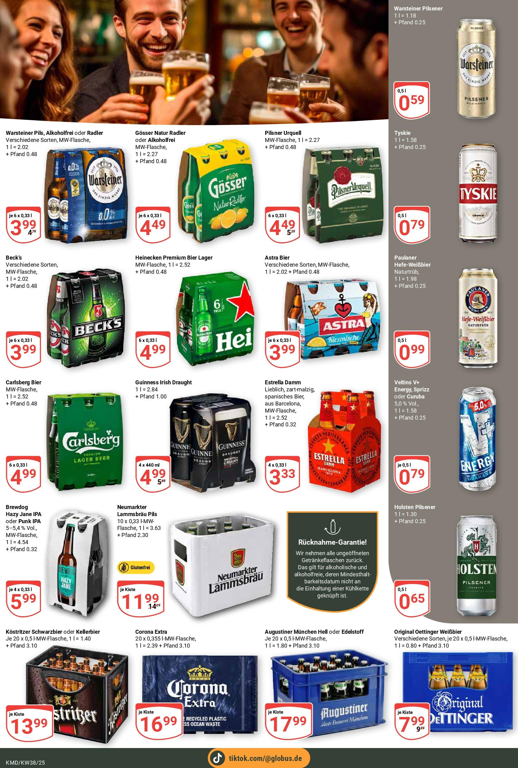 Globus prospekt Köln	 (ab 15.09.2025) » Angebote online | Seite: 16 | Produkte: Tyskie, Carlsberg, Bier, Weißbier