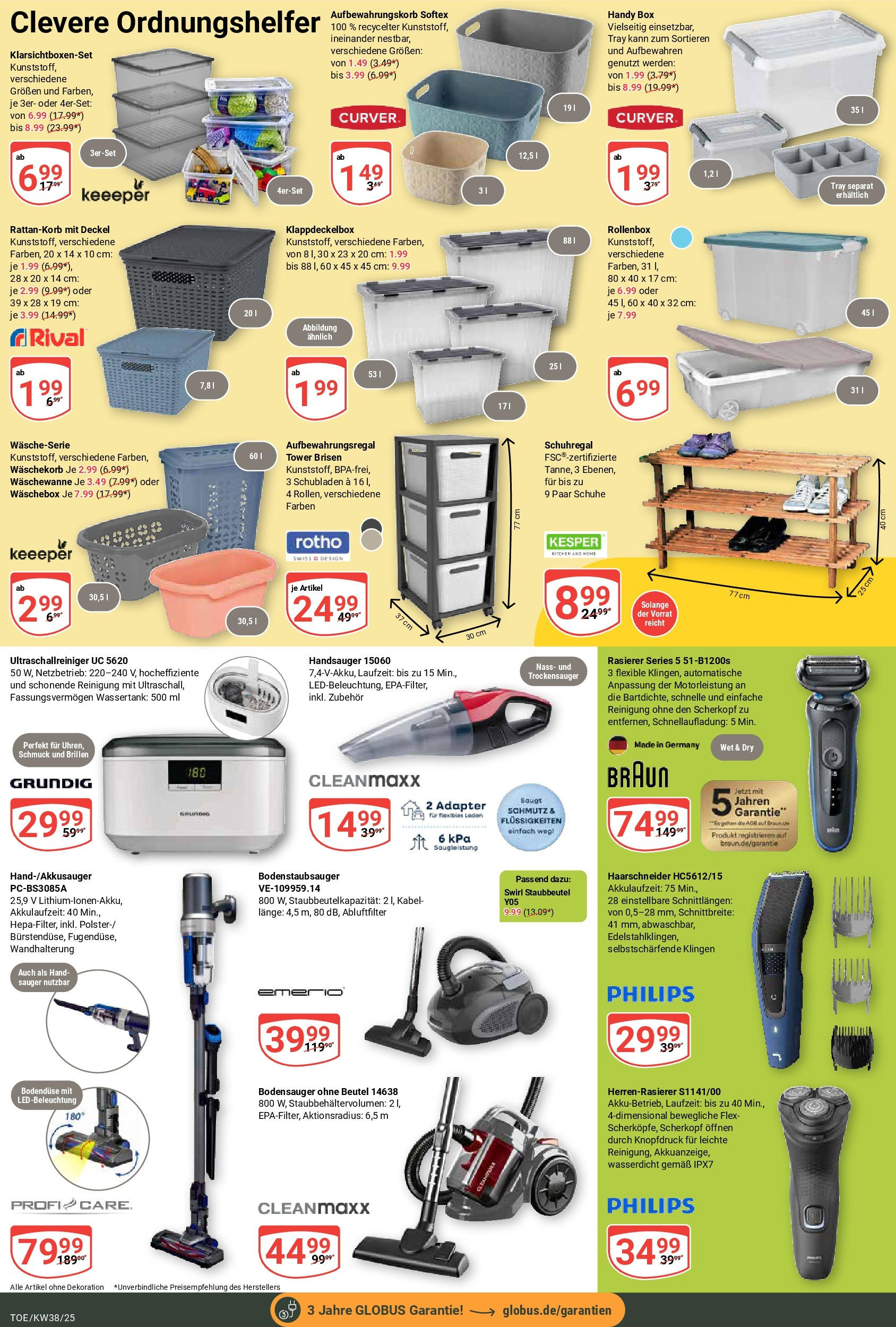 Globus prospekt Tönisvorst	 (ab 14.09.2025) » Angebote online | Seite: 25 | Produkte: Kabel, Adapter, Rasierer, Box